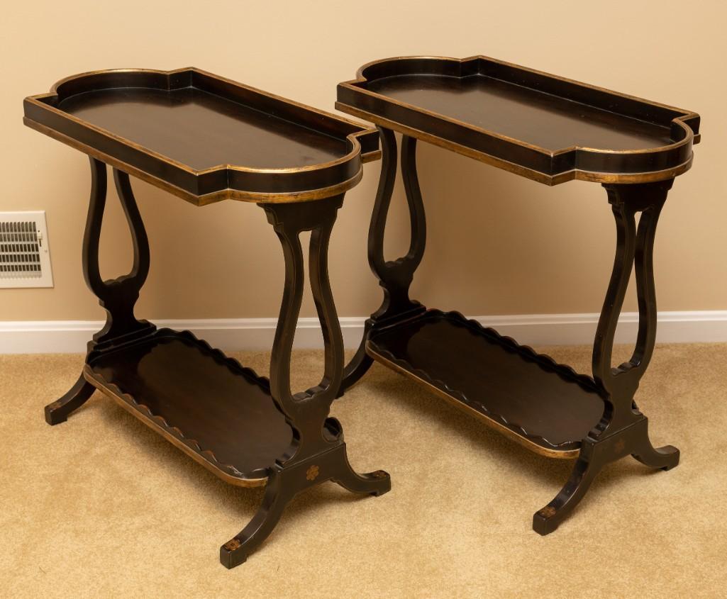 Pair Theodore Alexander Side Tables with Gilding (1 of 4)