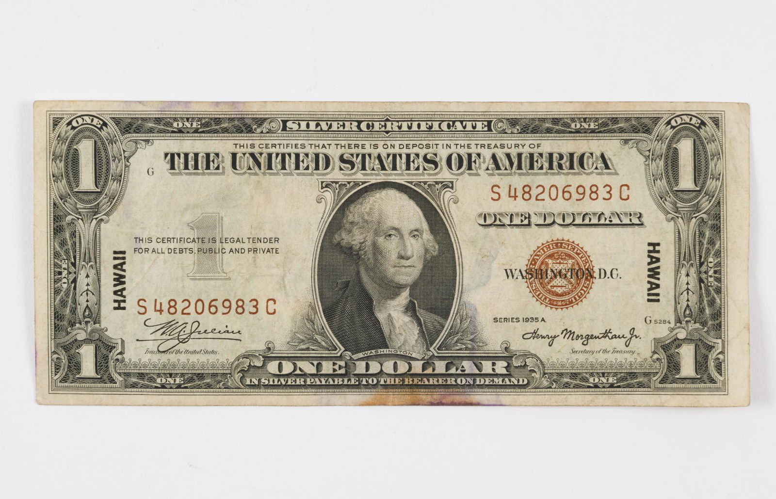 1935 $1.00 Hawaii Note (1 of 2)