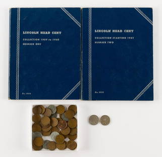 186 U.S. Coins: Includes 148 wheat cents, 36 Lincoln Memorial cents and 2 Buffalo Nickels dated 1923 and 1936. KE. IMPORTANT: Before bidding, please read the terms and conditions. When you registered for the auction