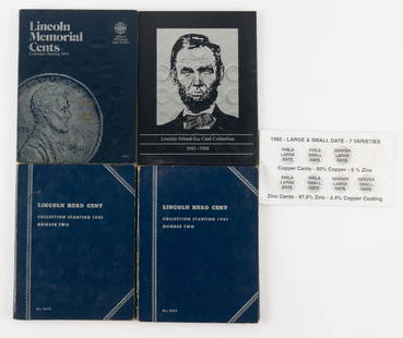 305 Lincoln Cents: Includes 55 wheat cents and 150 Lincoln Memorial cents with 1960 small and large dates (Philadelphia and Denver). KE. IMPORTANT: Before bidding, please read the terms and conditions. When you register