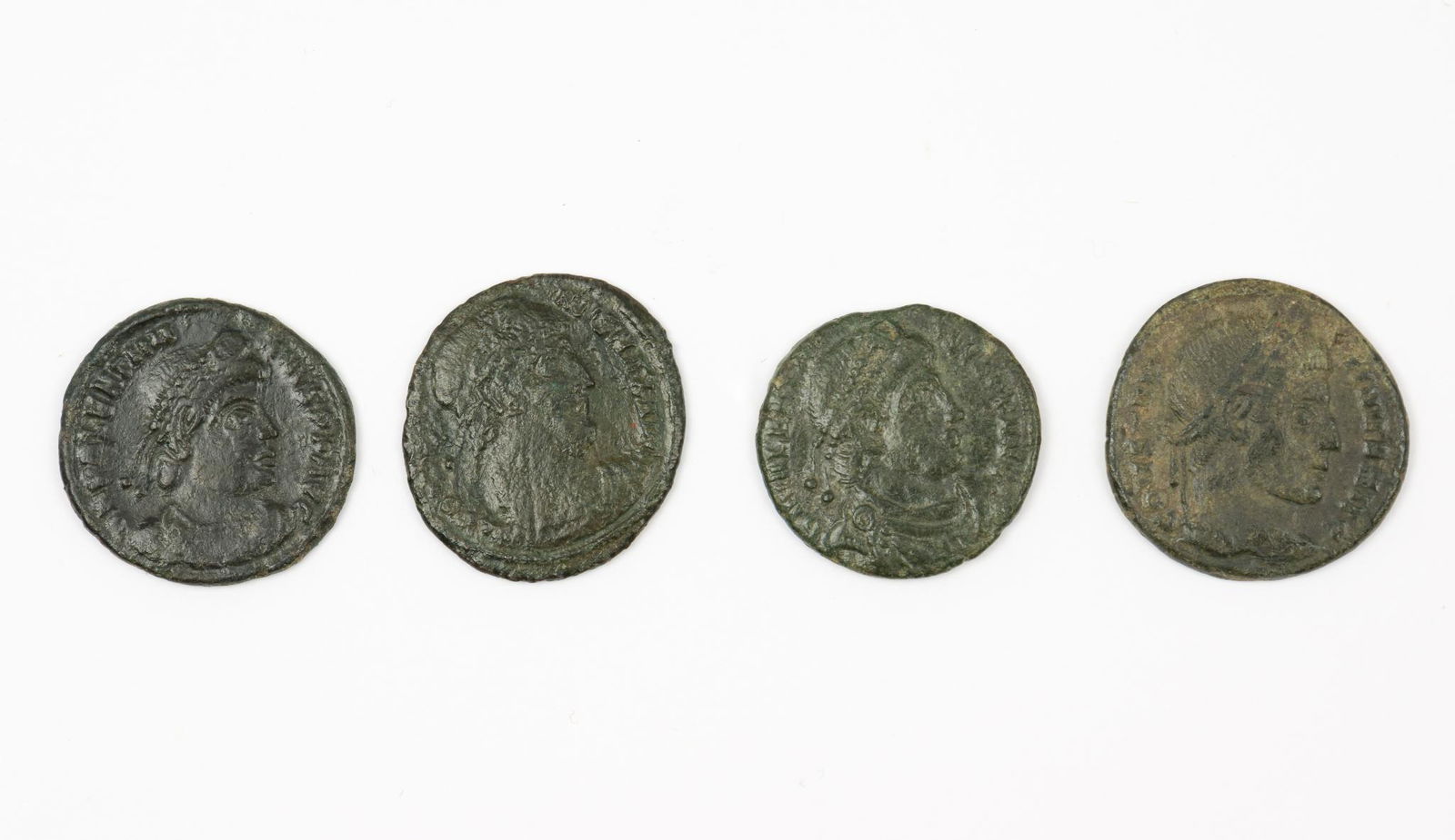 4 Pcs Ancient Bronze Coins (1 of 2)
