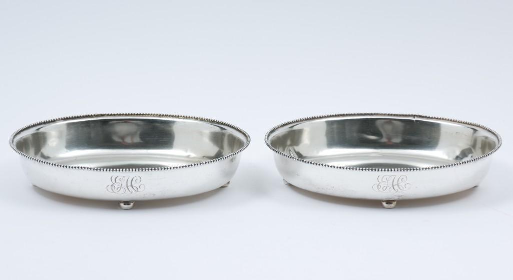 Pr Whiting Sterling Footed Trays (1 of 5)
