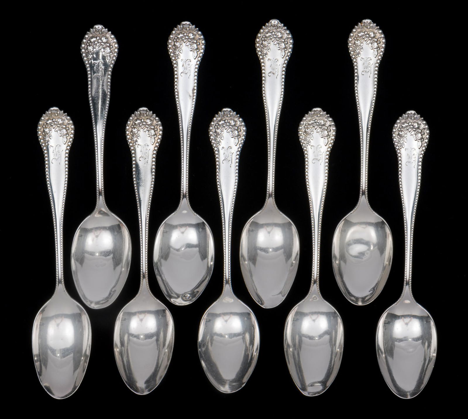 9 Gorham Lancaster Sterling Teaspoons (1 of 6)