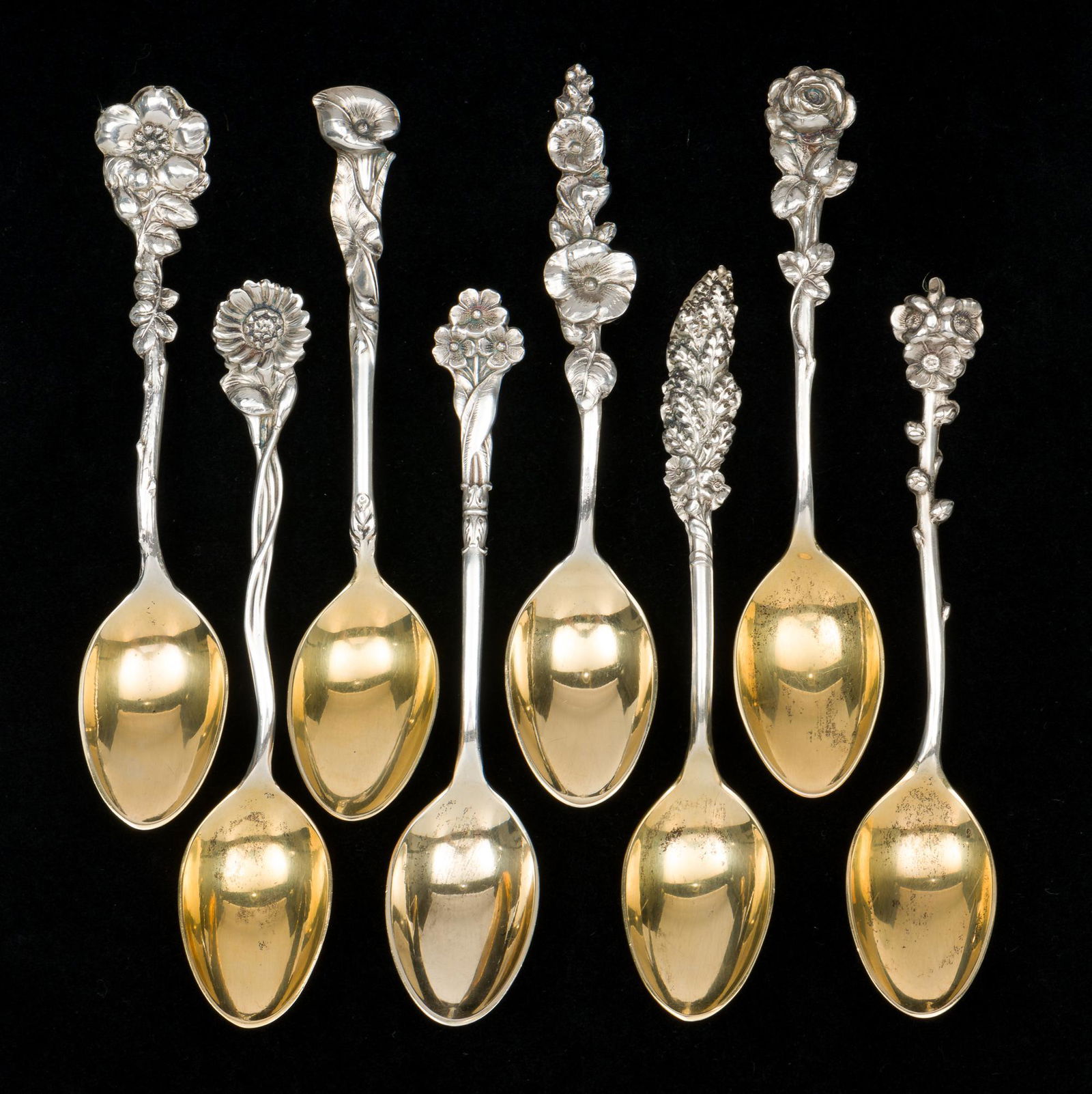 8 Reed & Barton Harlequin Sterling Demitasse Spoons (1 of 6)