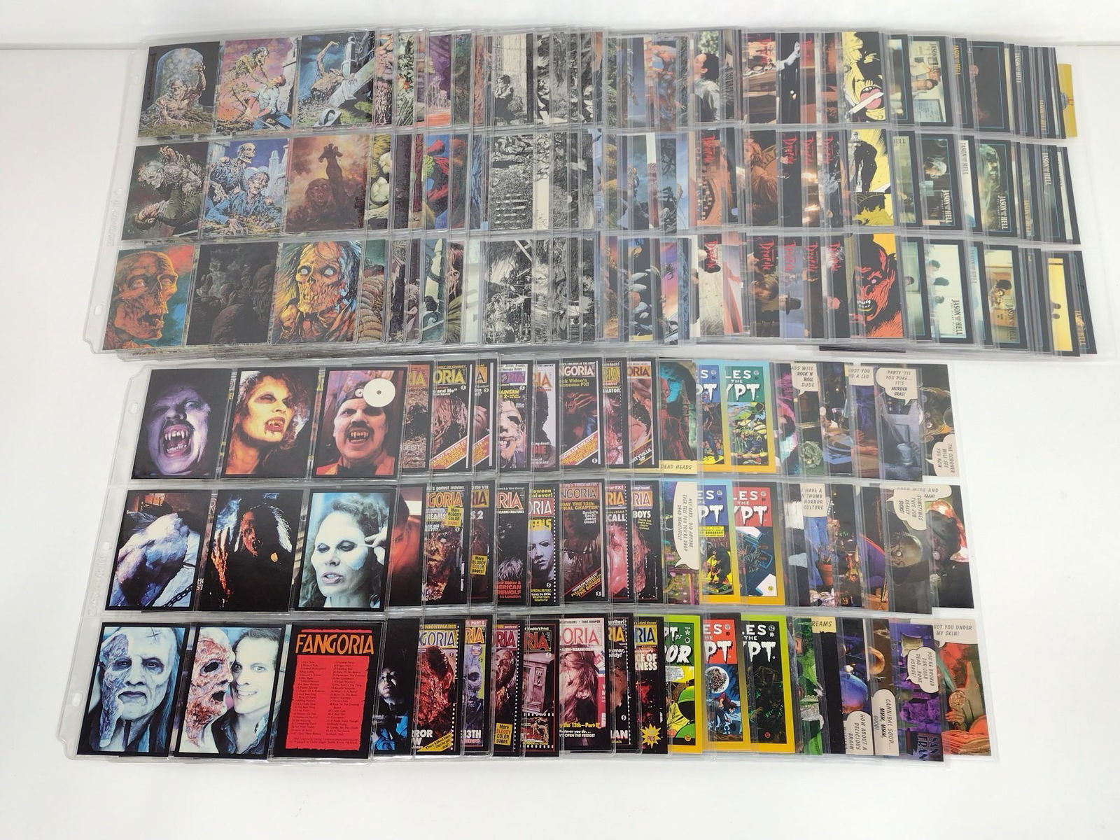 642 Trading Cards Incl Fantasy & Horror: Includes 110 Jason from hell, 99 Dracula, 233 Bernie Wright son, 110 Tales from the crypt, 90 Fangoria. MG. IMPORTANT: Before bidding, please read the terms and conditions. When you registered for the