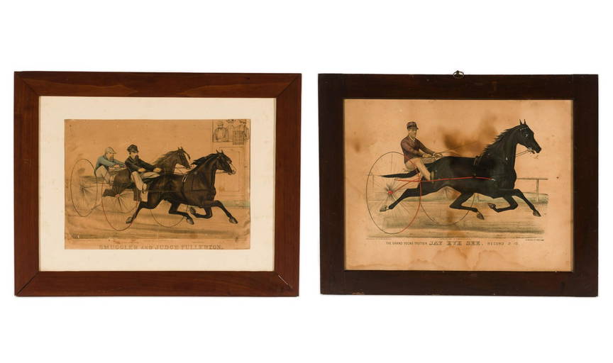 2 Antique Currier And Ives Prints