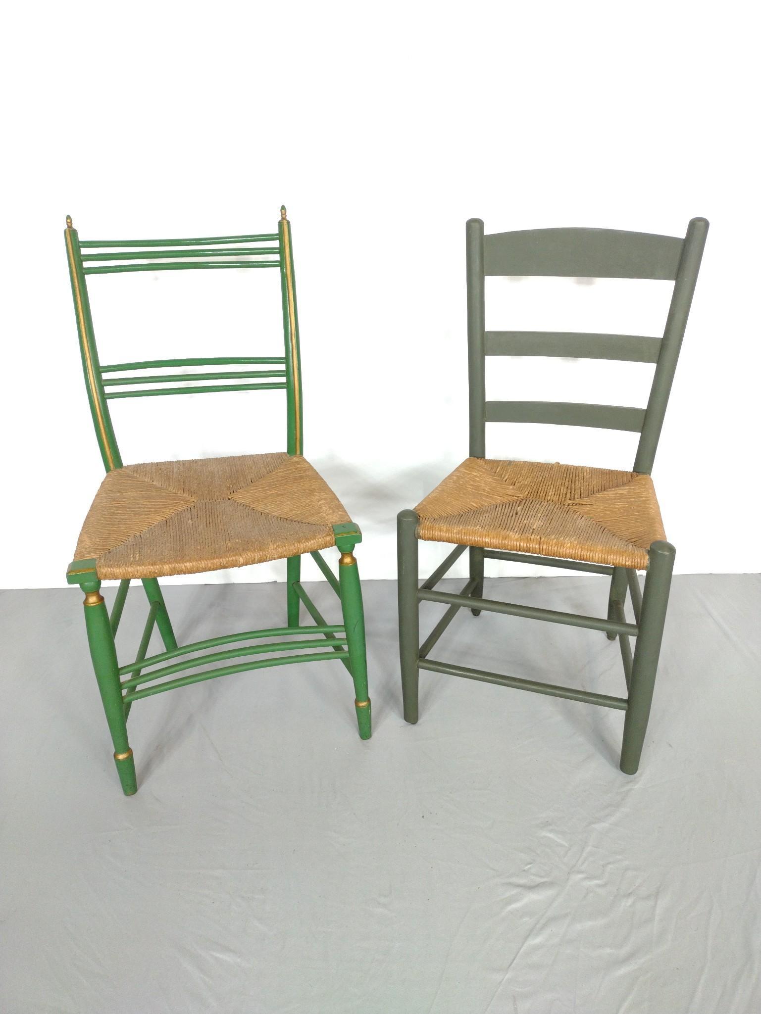 Two Rush Seated Chairs (1 of 6)