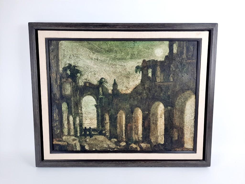 Gene Magazzini "Arches in the Moonlight" Painting (1 of 3)