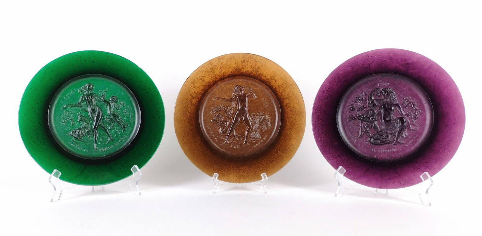 3 Raymond Corbin for Daum Pate de Verre Plates (1 of 10)