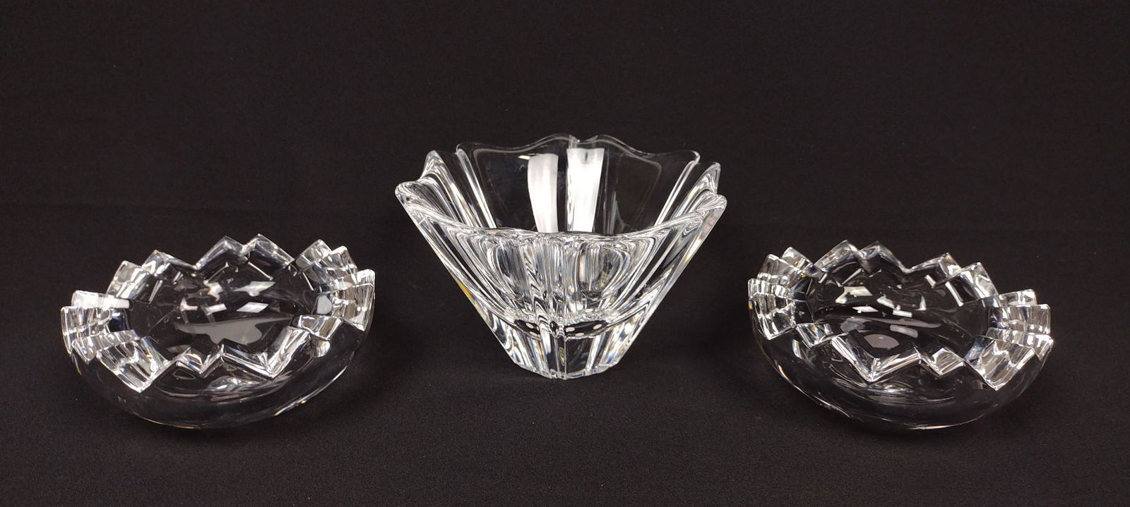 3 Pcs Crystal incl Rosenthal Ashtrays (1 of 3)