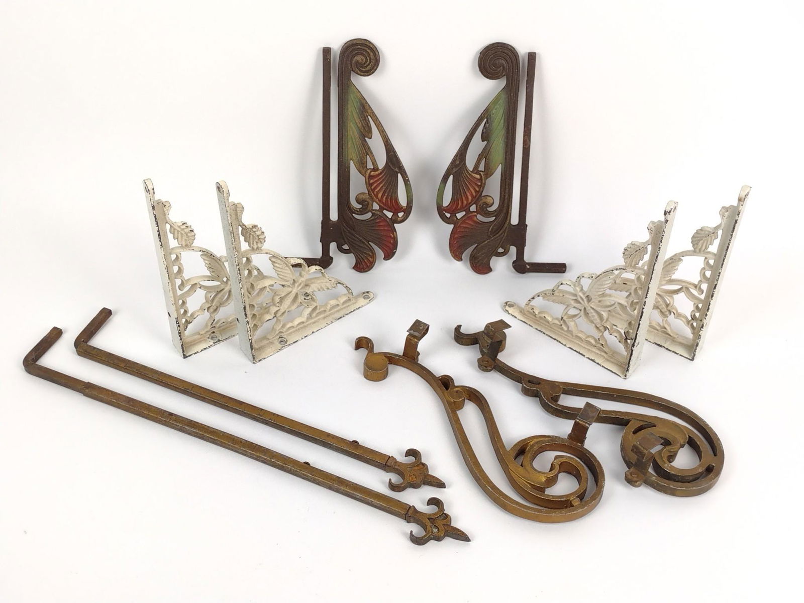 10 Antique Curtain Tie Backs and Shelf Brackets (1 of 3)