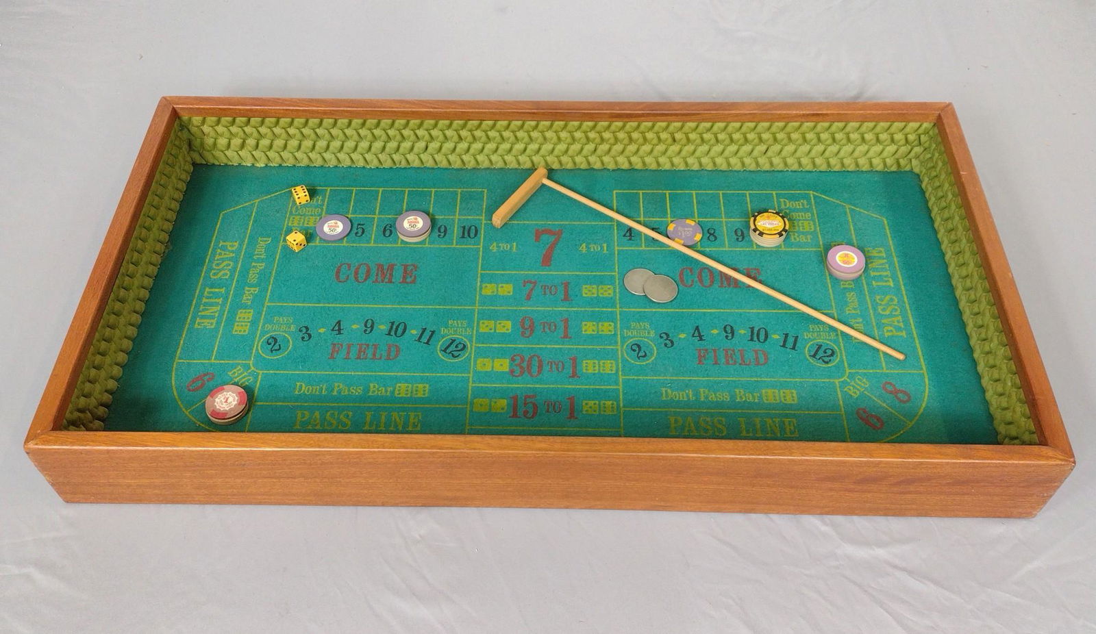 Craps Table With Dice And Las Vegas Chips (1 of 6)