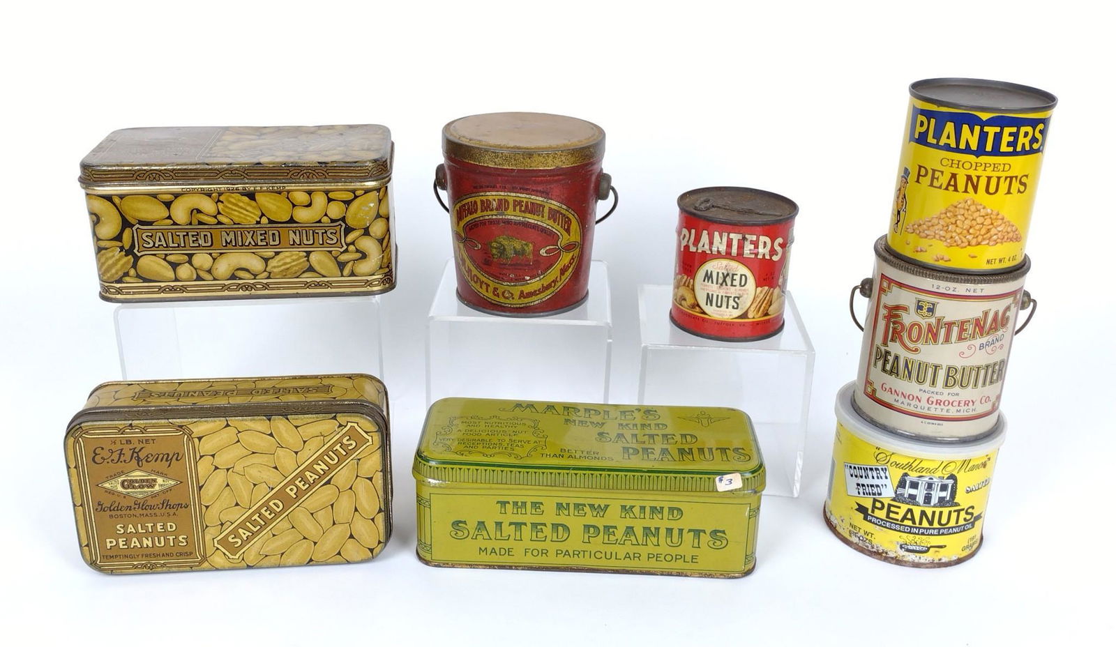 8 Peanut Tins incl Planters (1 of 6)