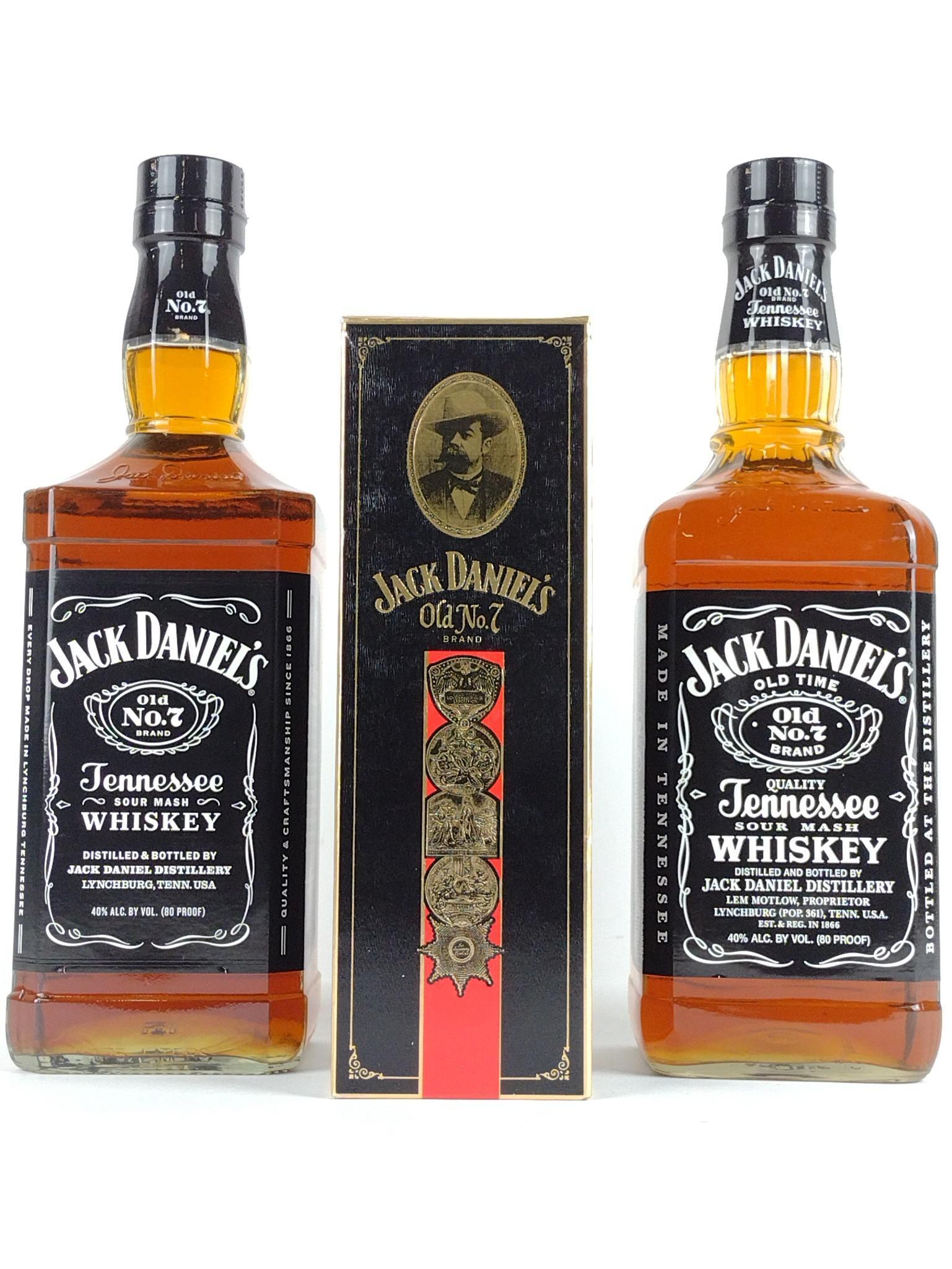 3 Estate Bottles Jack Daniels Whiskey Incl Red #7 (1 of 2)