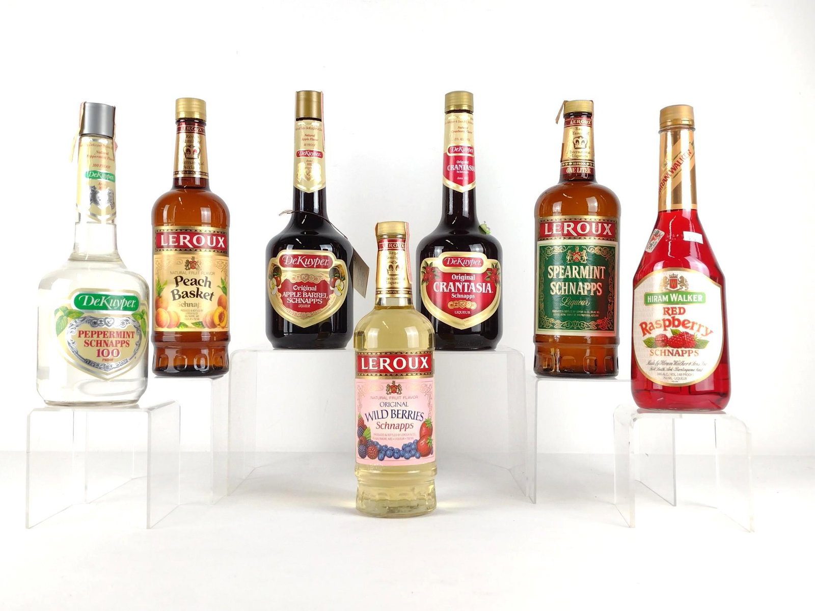 7 Estate Bottles of Schnapps Incl Fruit (1 of 2)