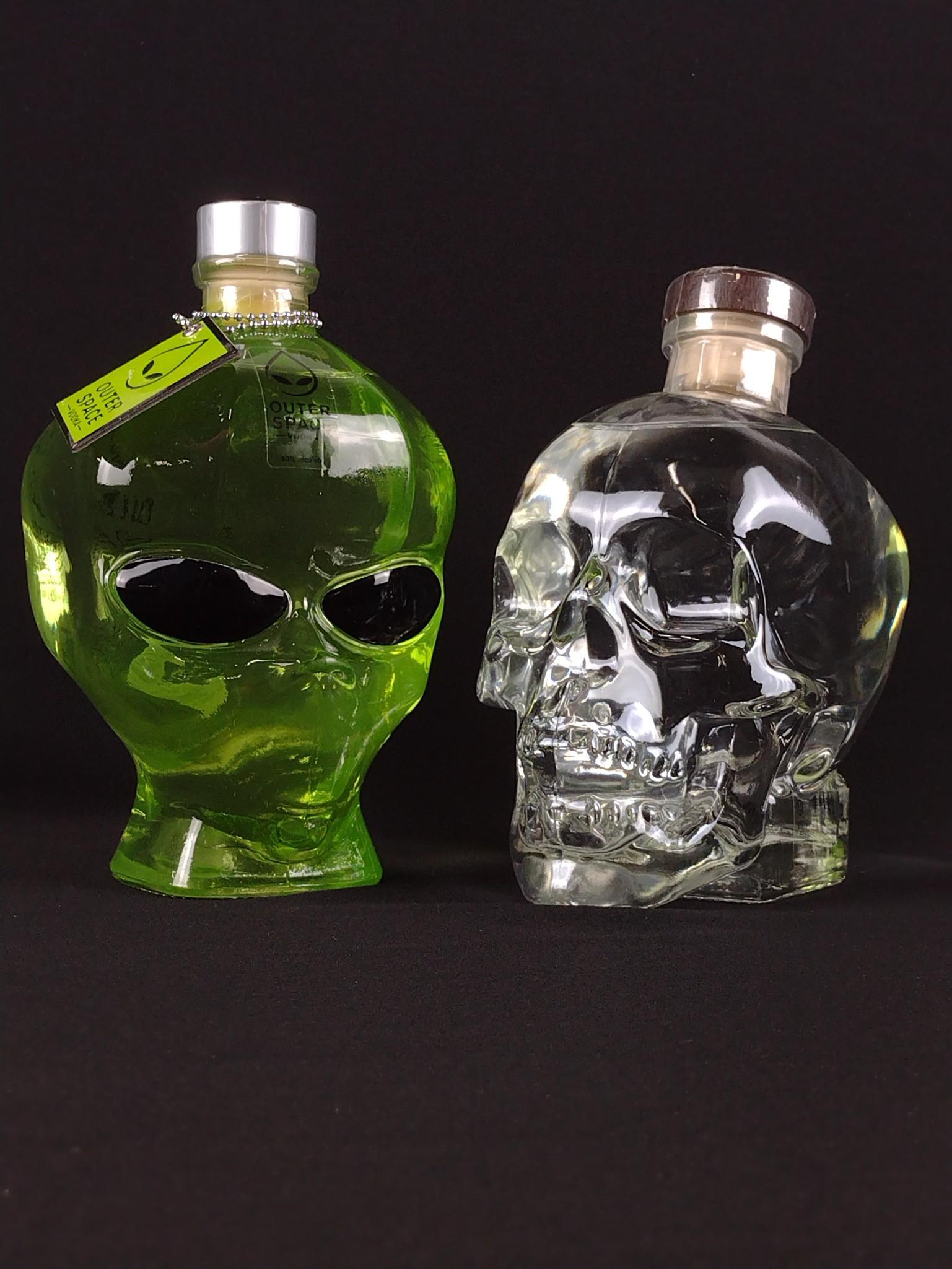 2 Estate Bottles Vodka Incl Outer Space & Crystal Head (1 of 2)