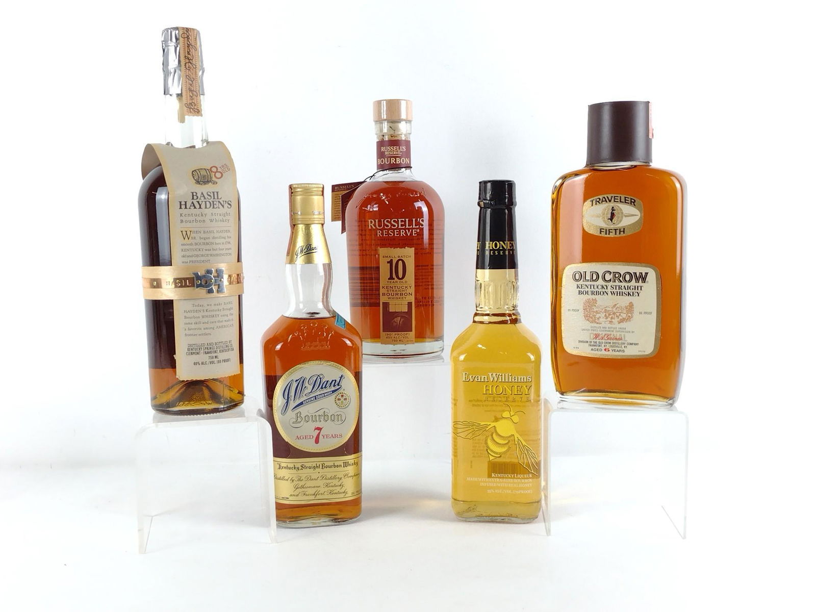 5 Estate Bottles of Kentucky Bourbon Whiskeys Incl Old Crow (1 of 2)