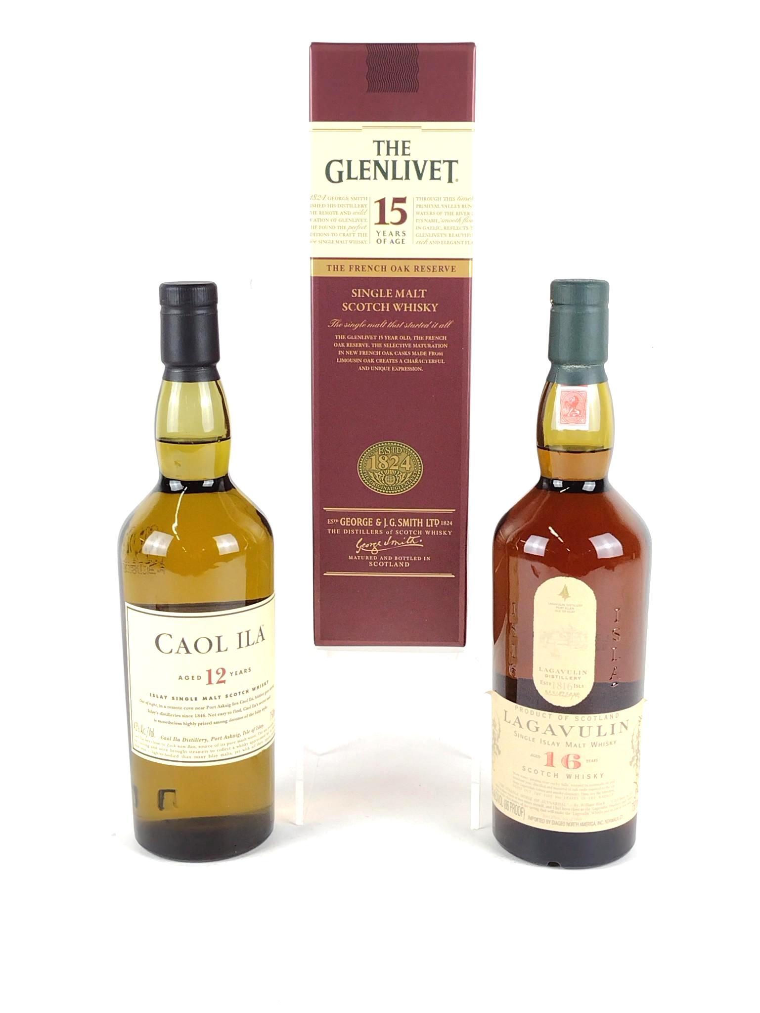 3 Estate Bottles of Single Malt Scotch Whisky Incl The Glenlivet (1 of 2)