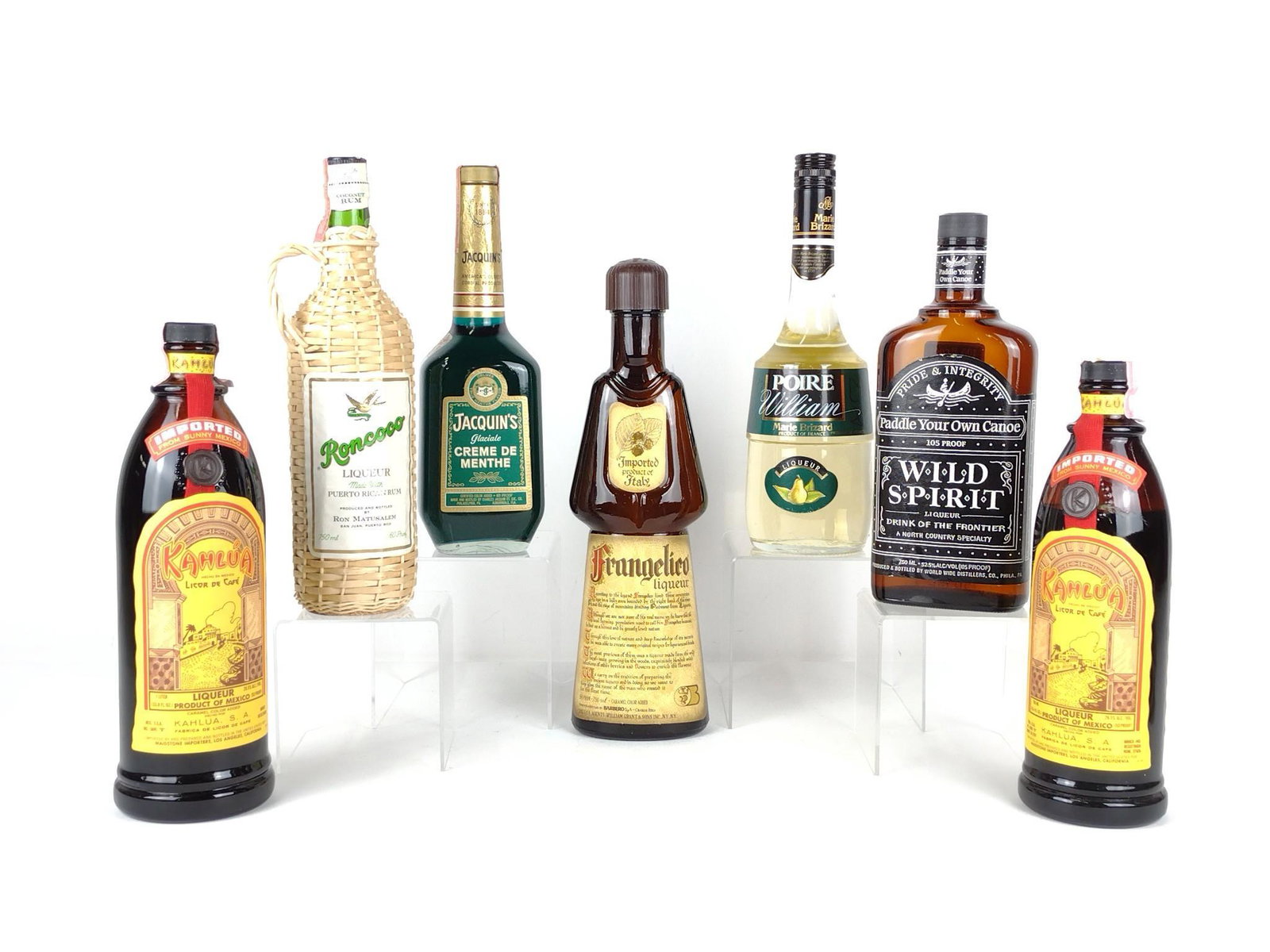 7 Estate Bottles Liqueur Incl Frangelico: All sealed and unopened. 750 mL to 1 L. DP This lot cannon be shipped. IMPORTANT: Before bidding, please read the terms and conditions. When you registered for the auction you agreed to these terms an