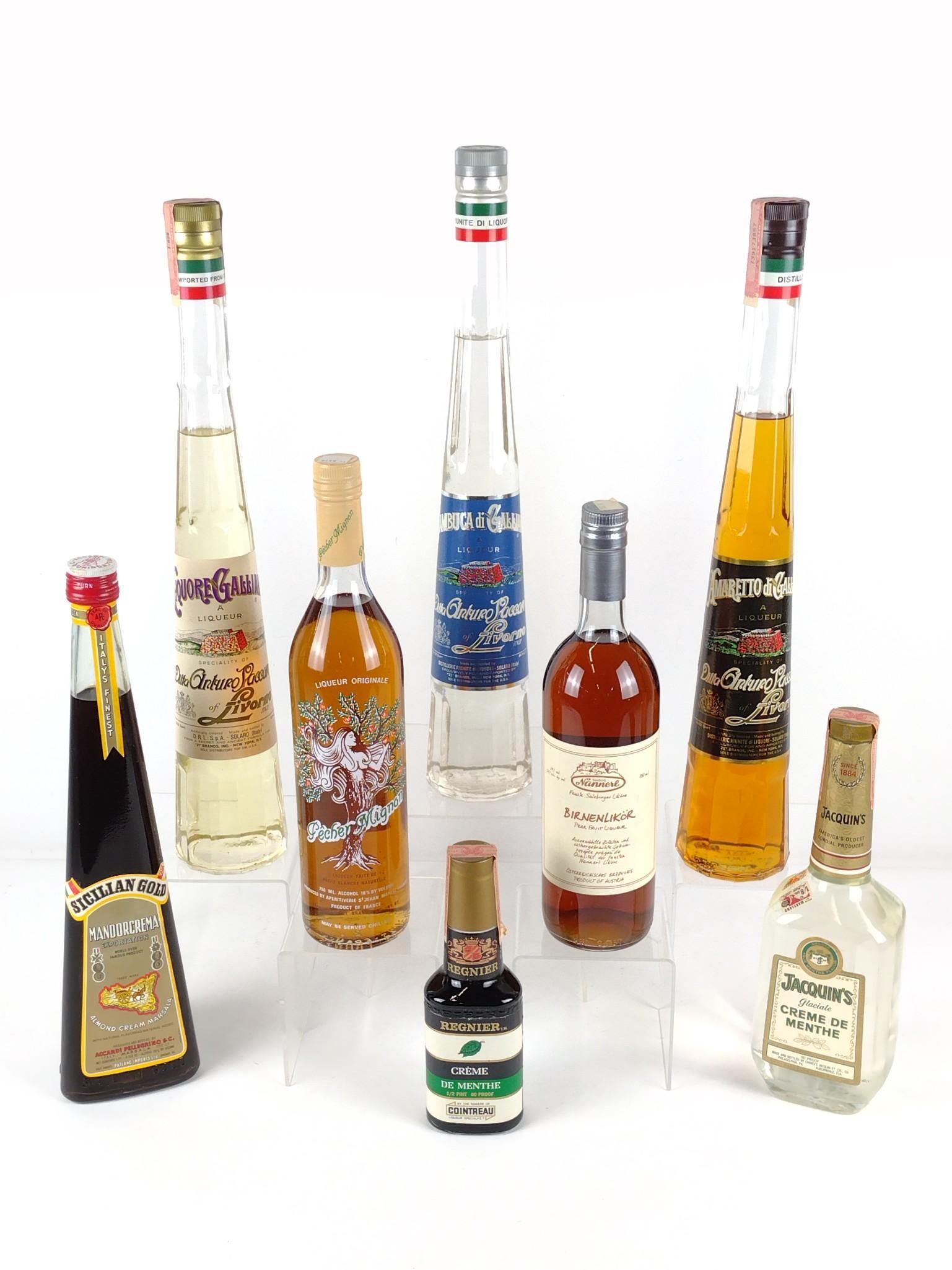 8 Estate Bottles Liqueur Incl Italian: All sealed and unopened. 1/2 pt. to 1 pt. DP. This lot cannot be shipped. IMPORTANT: Before bidding, please read the terms and conditions. When you registered for the auction you agreed to these terms