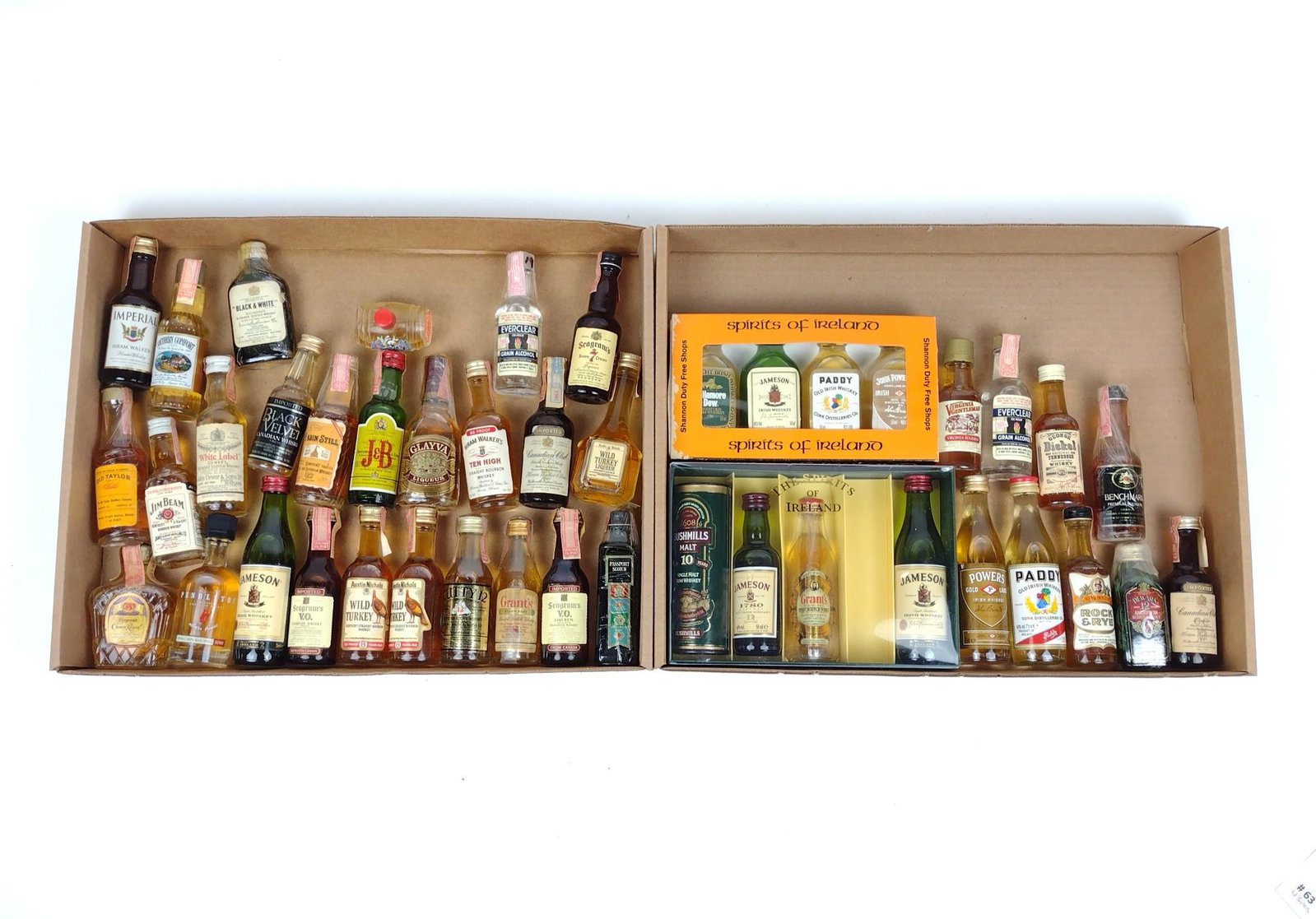 43 Miniature Bottles of Estate Whisky Incl Jameson: All sealed and unopened. DP. This lot cannot be shipped. IMPORTANT: Before bidding, please read the terms and conditions. When you registered for the auction you agreed to these terms and will be requ