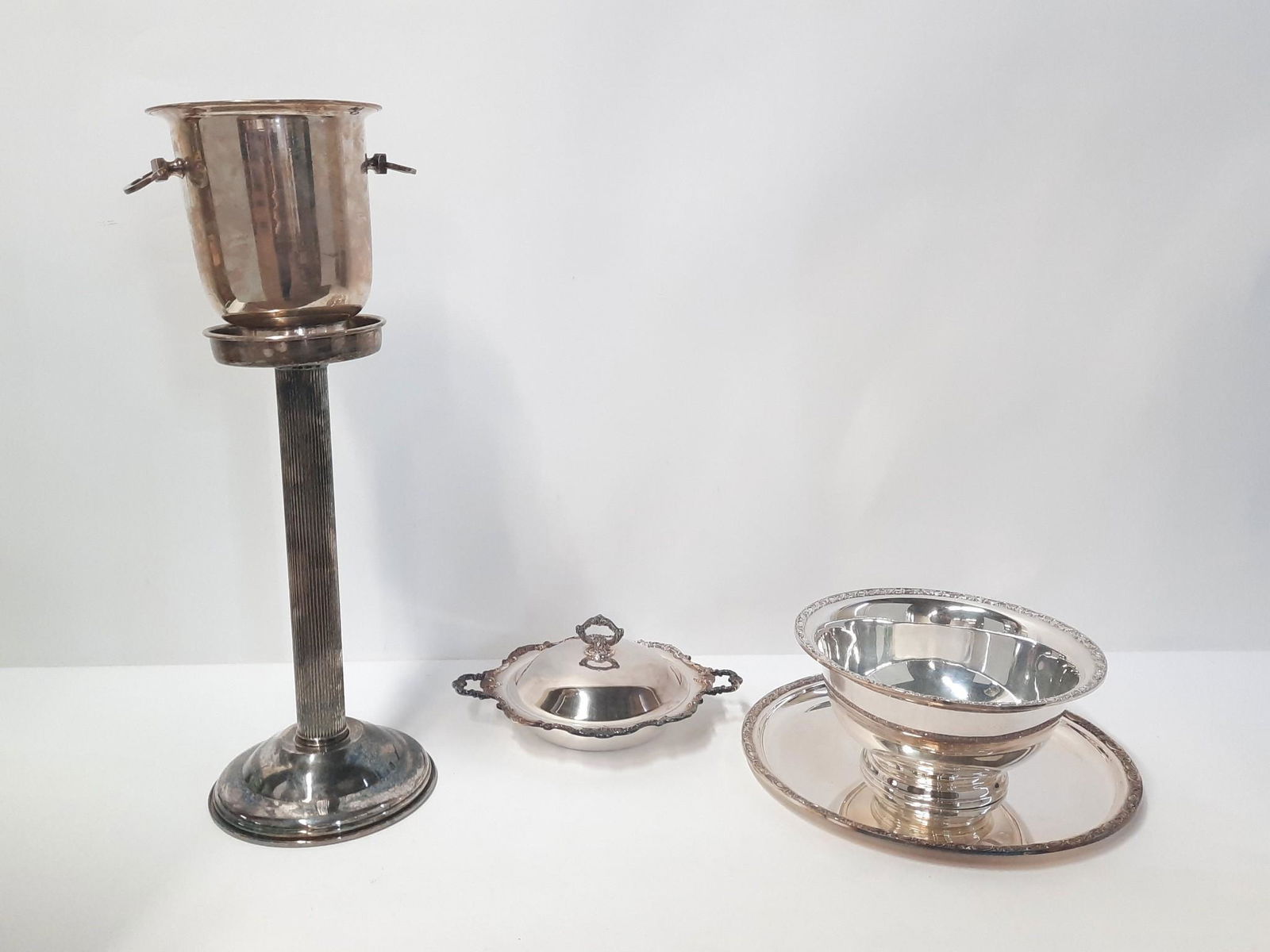 5 Pcs Silver plate Incl Ice Bucket On Stand (1 of 10)