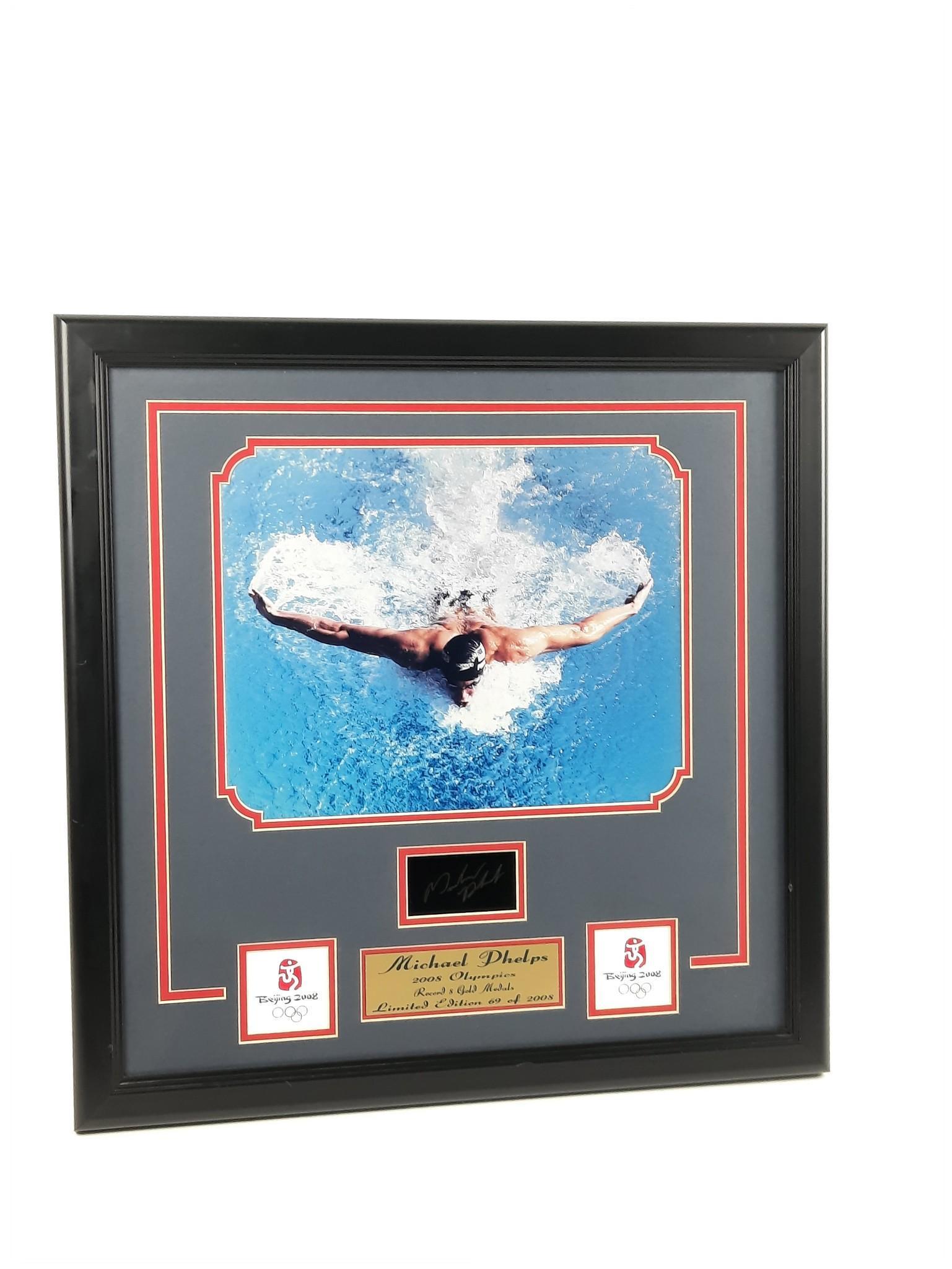Michael Phelps Ltd Ed 8 / 2008 Beijing Olympics Autograph (1 of 2)