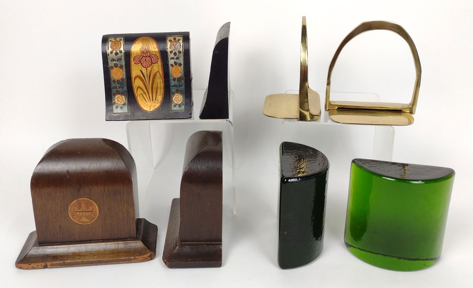 4 Prs Bookends incl Blenko. (1 of 3)