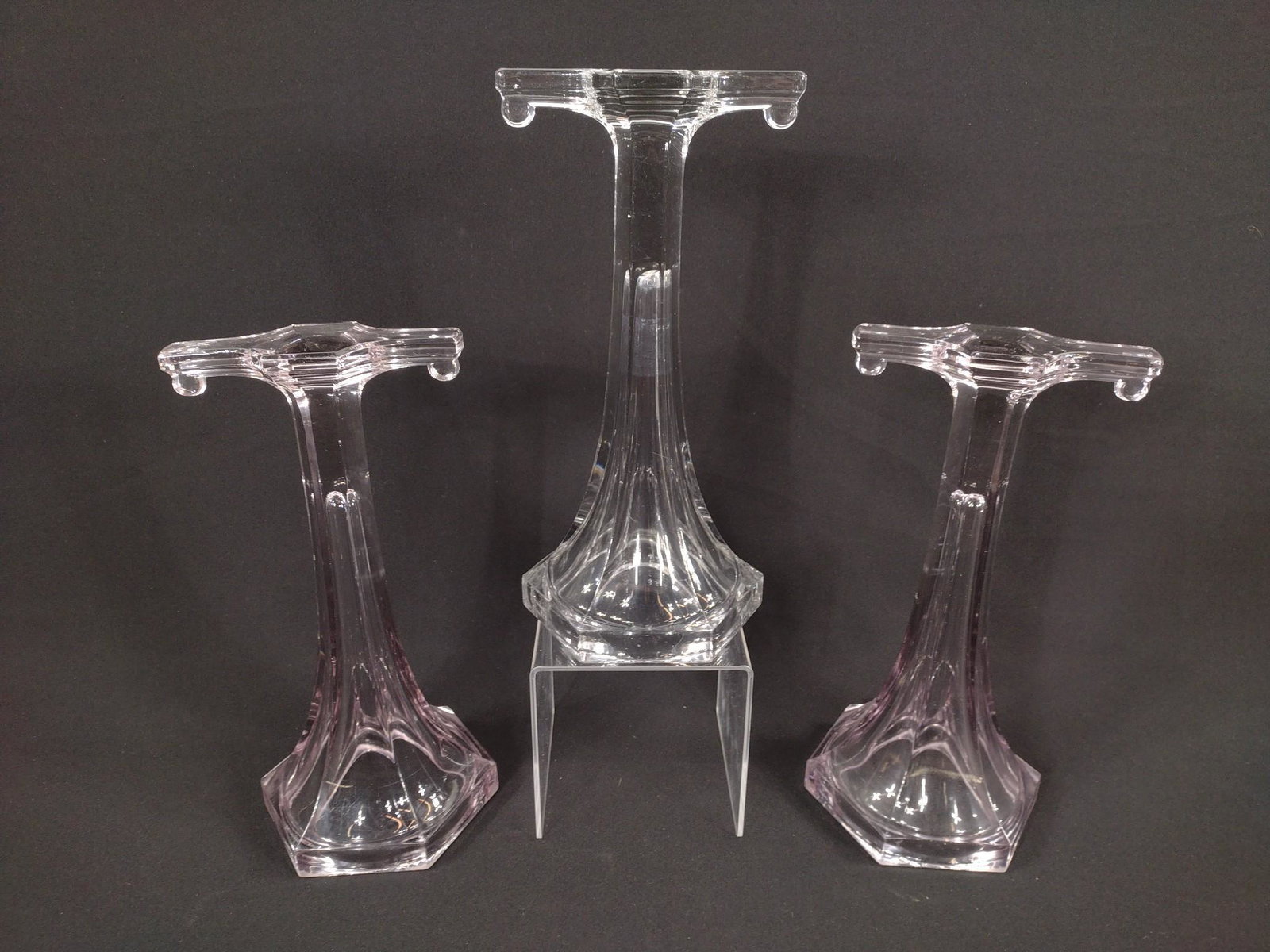 3 Glass Store Display Shelf Stands (1 of 3)
