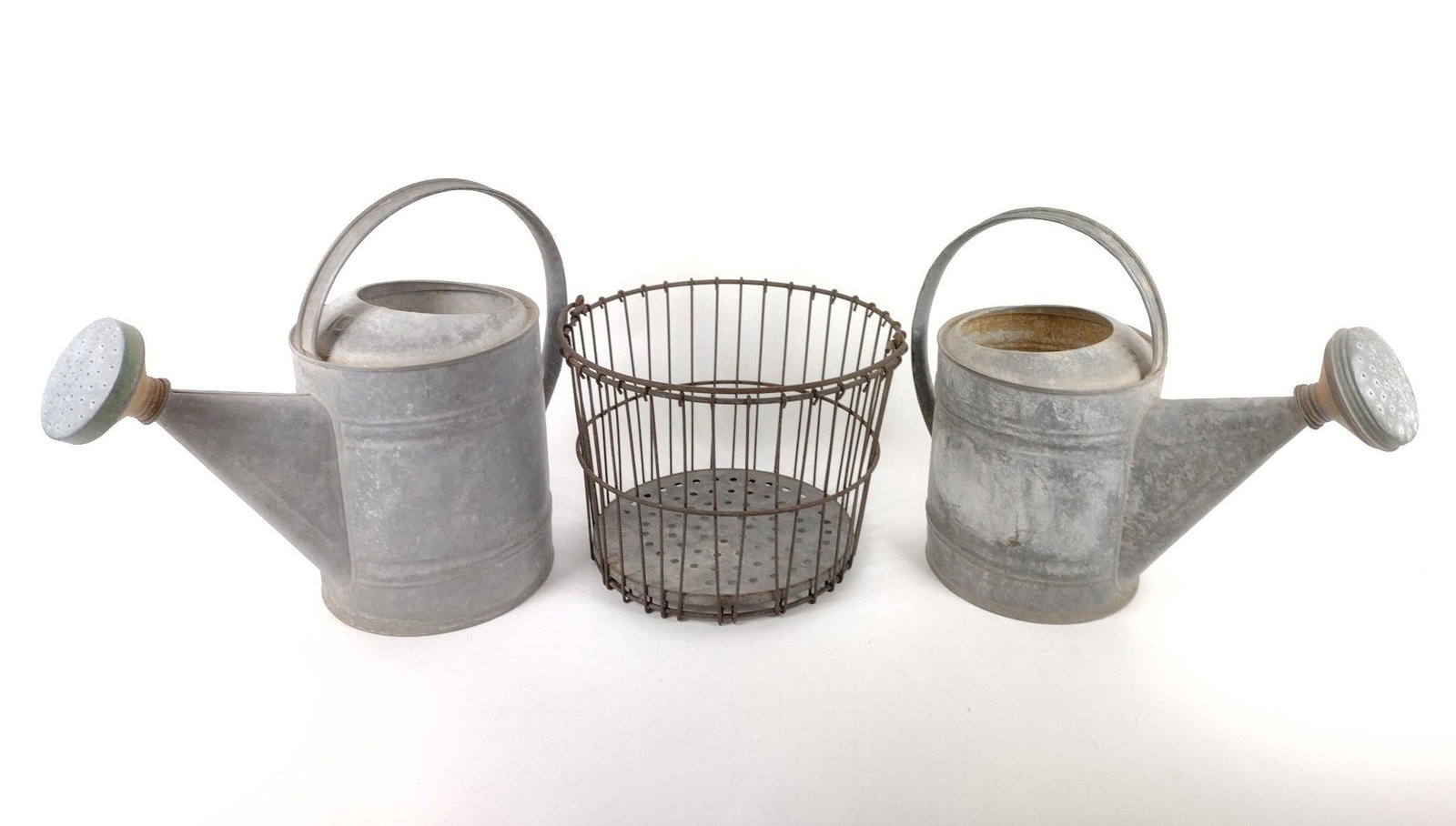 2 Watering Cans and Apple Basket (1 of 2)