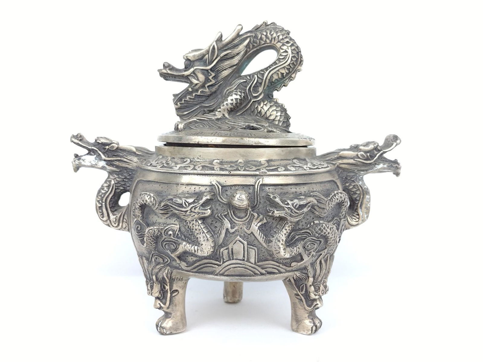 7" Tibetan Silver Censor with Dragon (1 of 5)