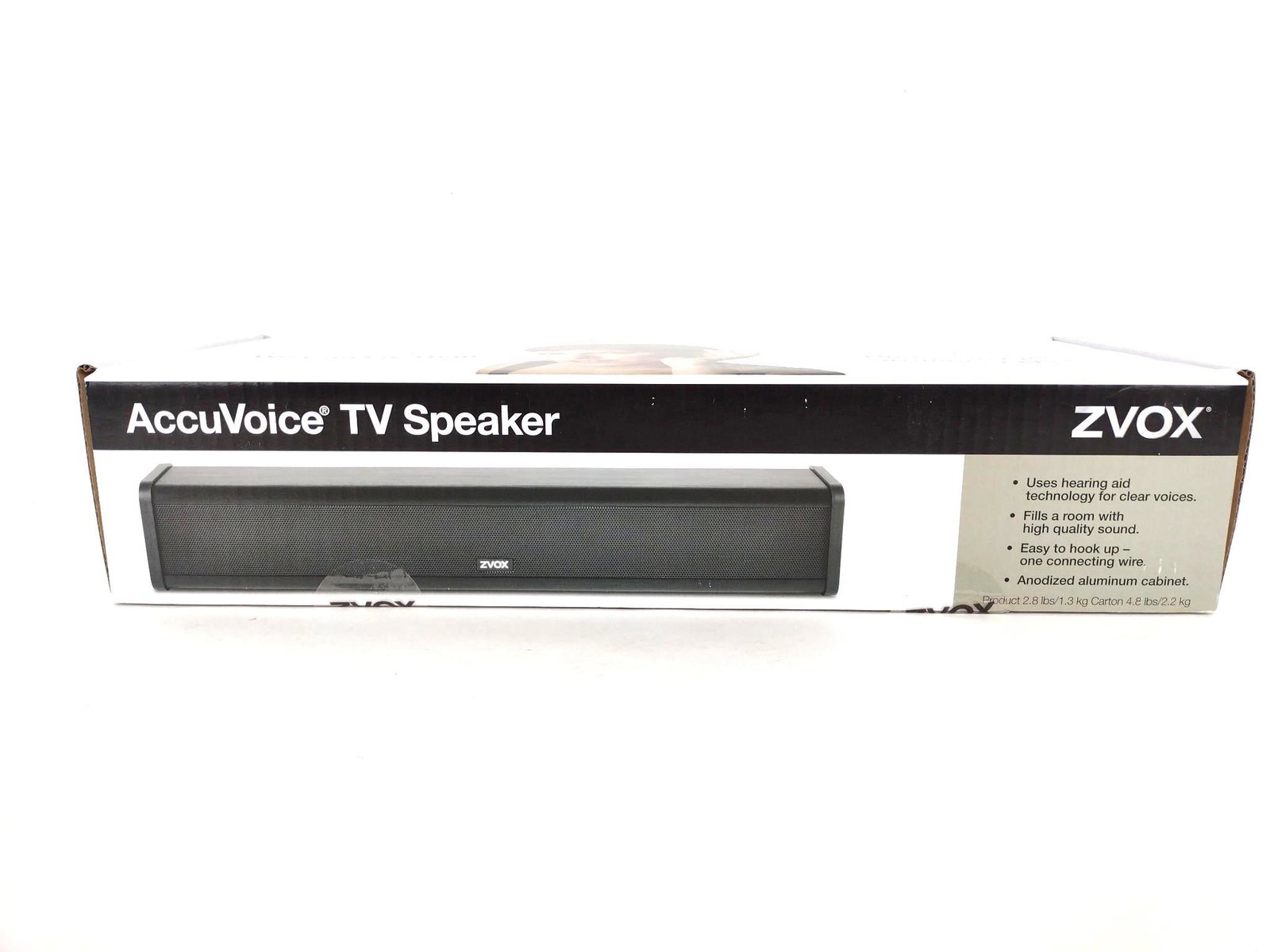 Accuvoice TV Speaker: Factory sealed. Model number AV200. KE. IMPORTANT: Before bidding, please read the terms and conditions. When you registered for the auction you agreed to these terms and will be required to comply wi