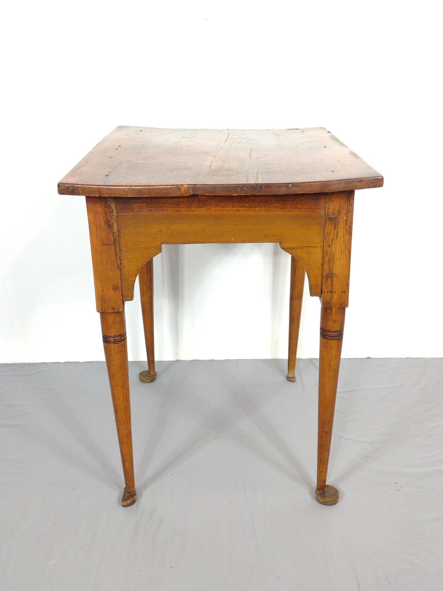 Side Table: 20-1/2" wide X 26-1/4" deep X 26-1/2" high. Has some scratches and discoloring. Two of the feet have parts missing. Top has a bow. MG. IMPORTANT: Before bidding, please read the terms and conditions. 