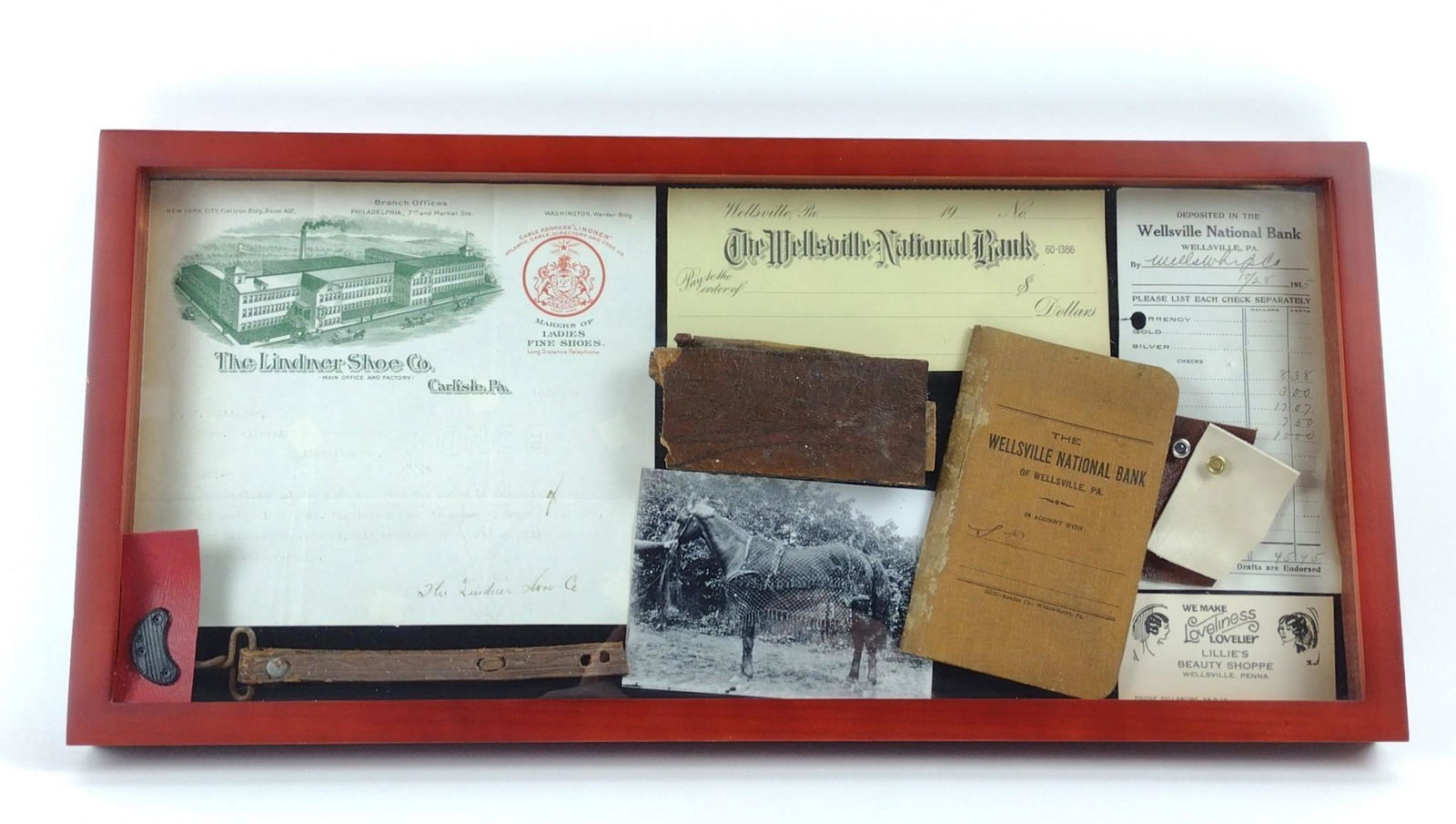 Framed Wellsville, PA Ephemera Collection (1 of 4)