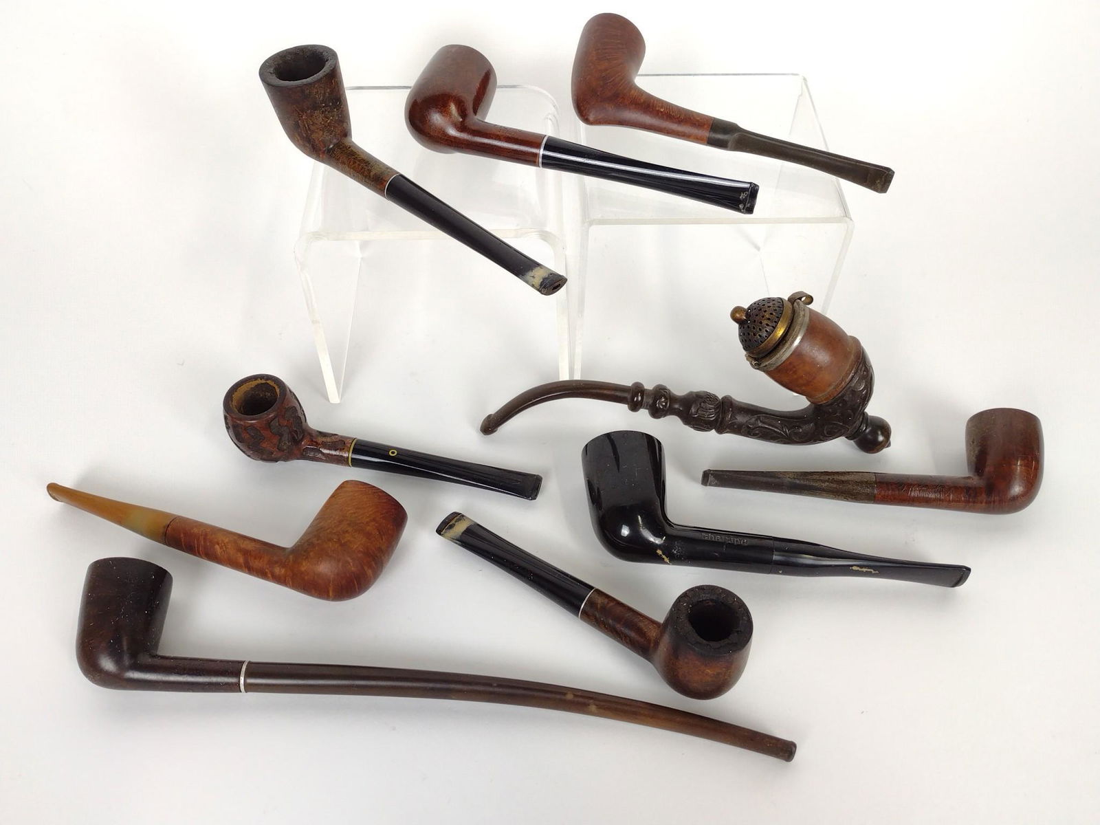 10 Vintage Pipes incl Frank Churchwarden (1 of 8)