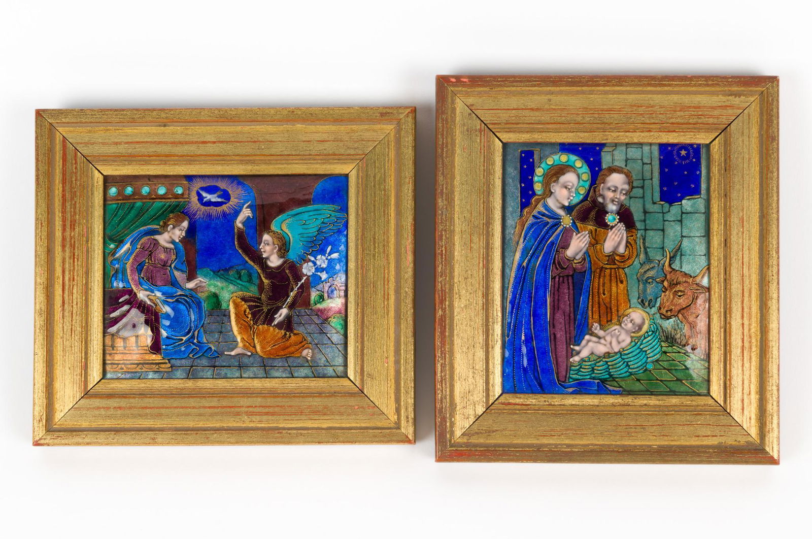 Pair of Limoges Enamel on Copper Plaques (1 of 5)