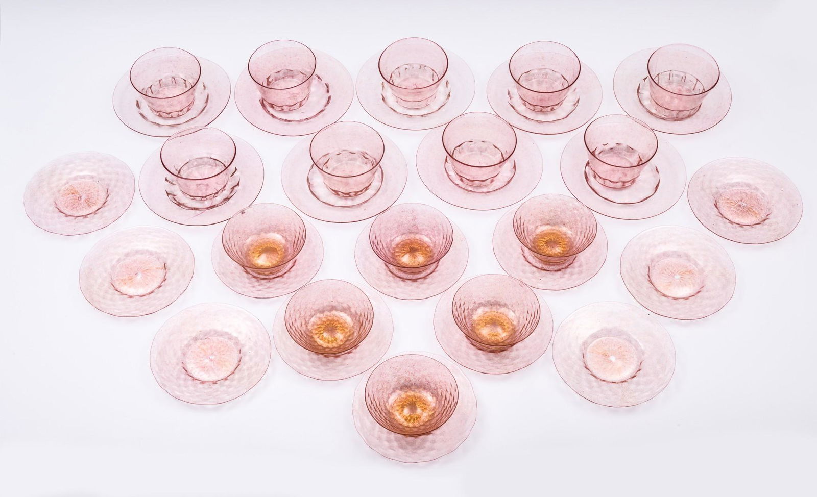 36 Pcs Murano Art Glass Dessert coupes & Plates (1 of 14)