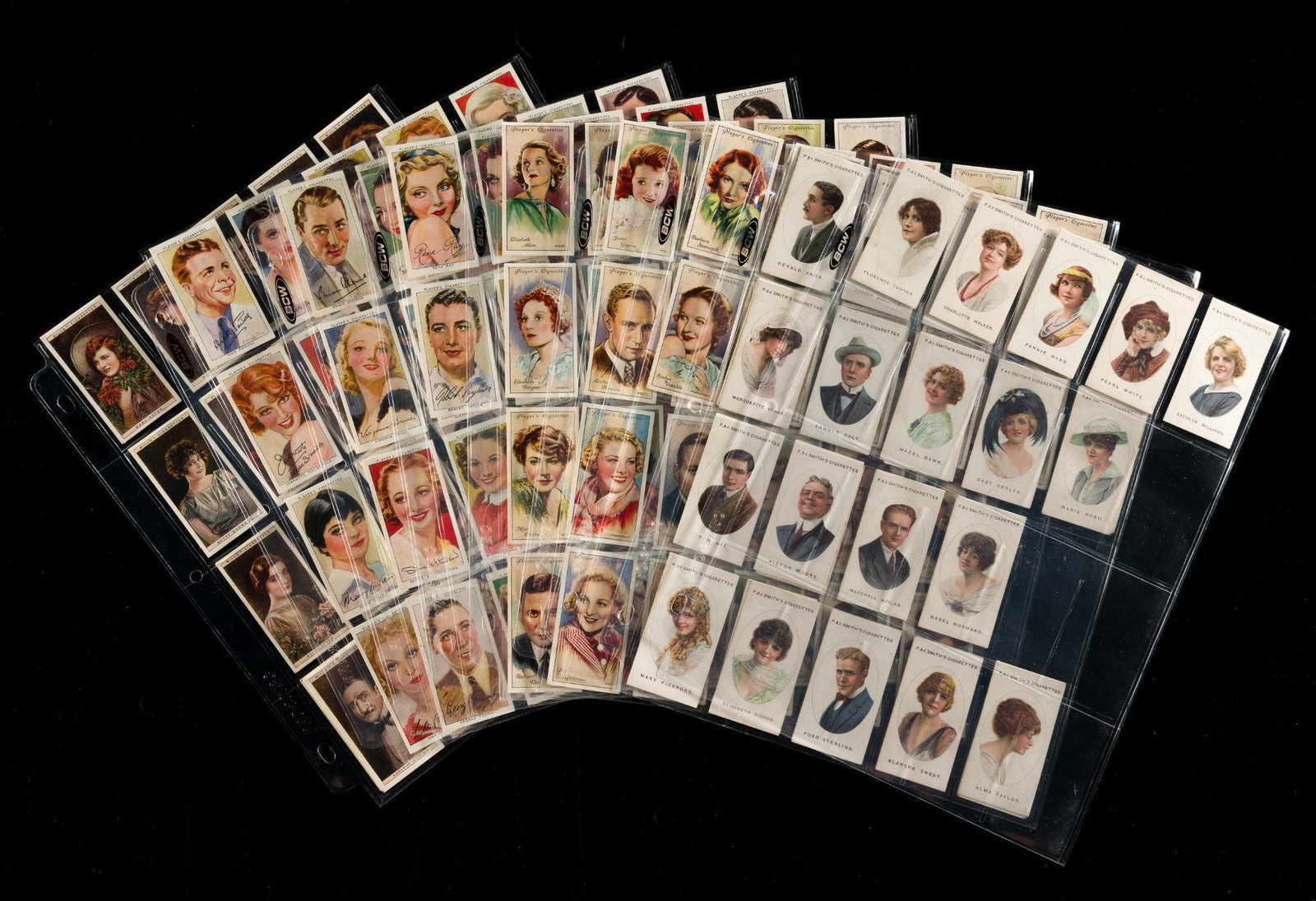 4 Sets Film Star Cigarette Cards (1 of 9)