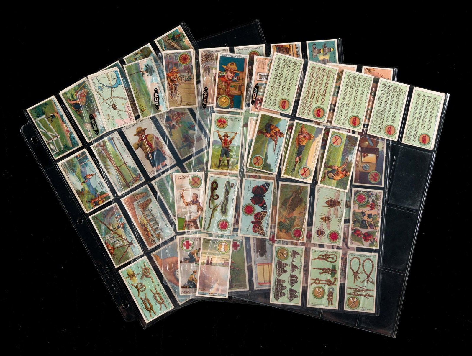Partial Set Churchman Boy Scout Cigarette Cards (1 of 5)