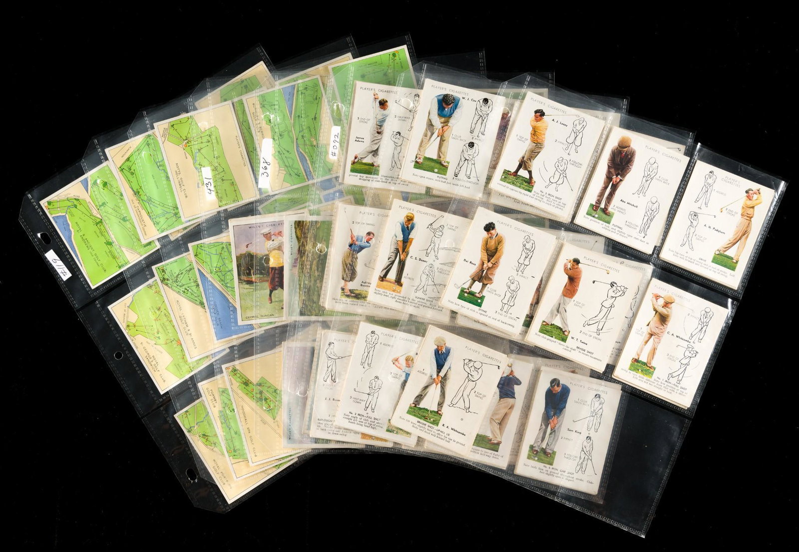 4 Full & Partial Sets Golf Cigarette Cards (1 of 9)