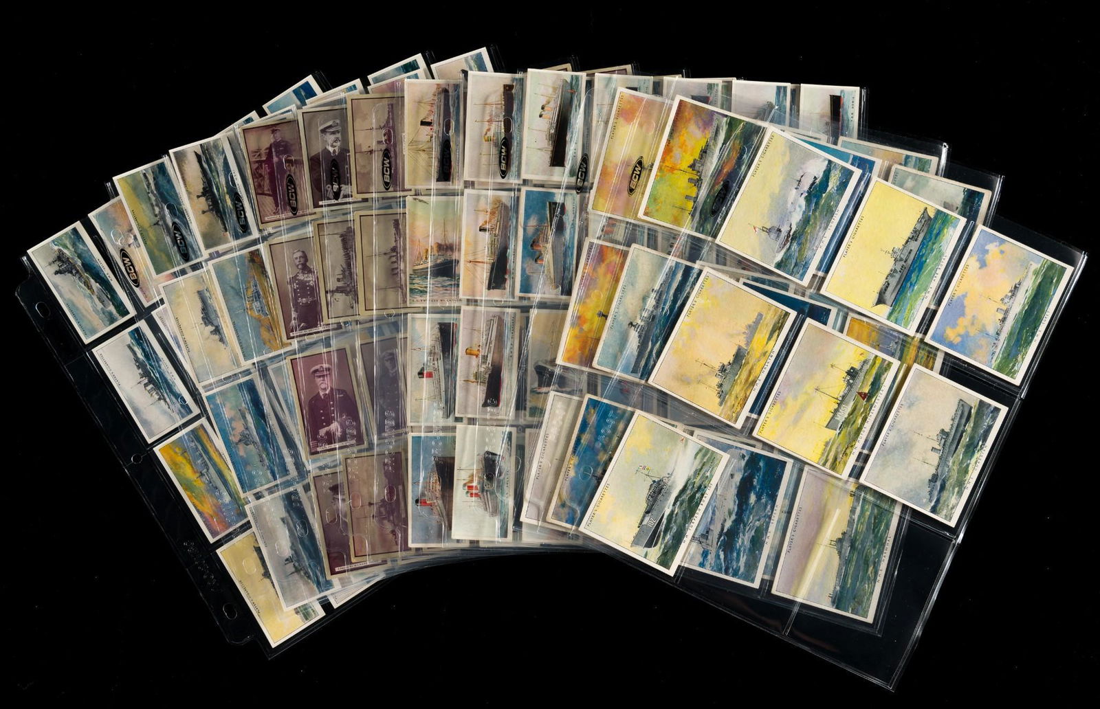 4 Sets Naval Cigarette Cards (1 of 9)