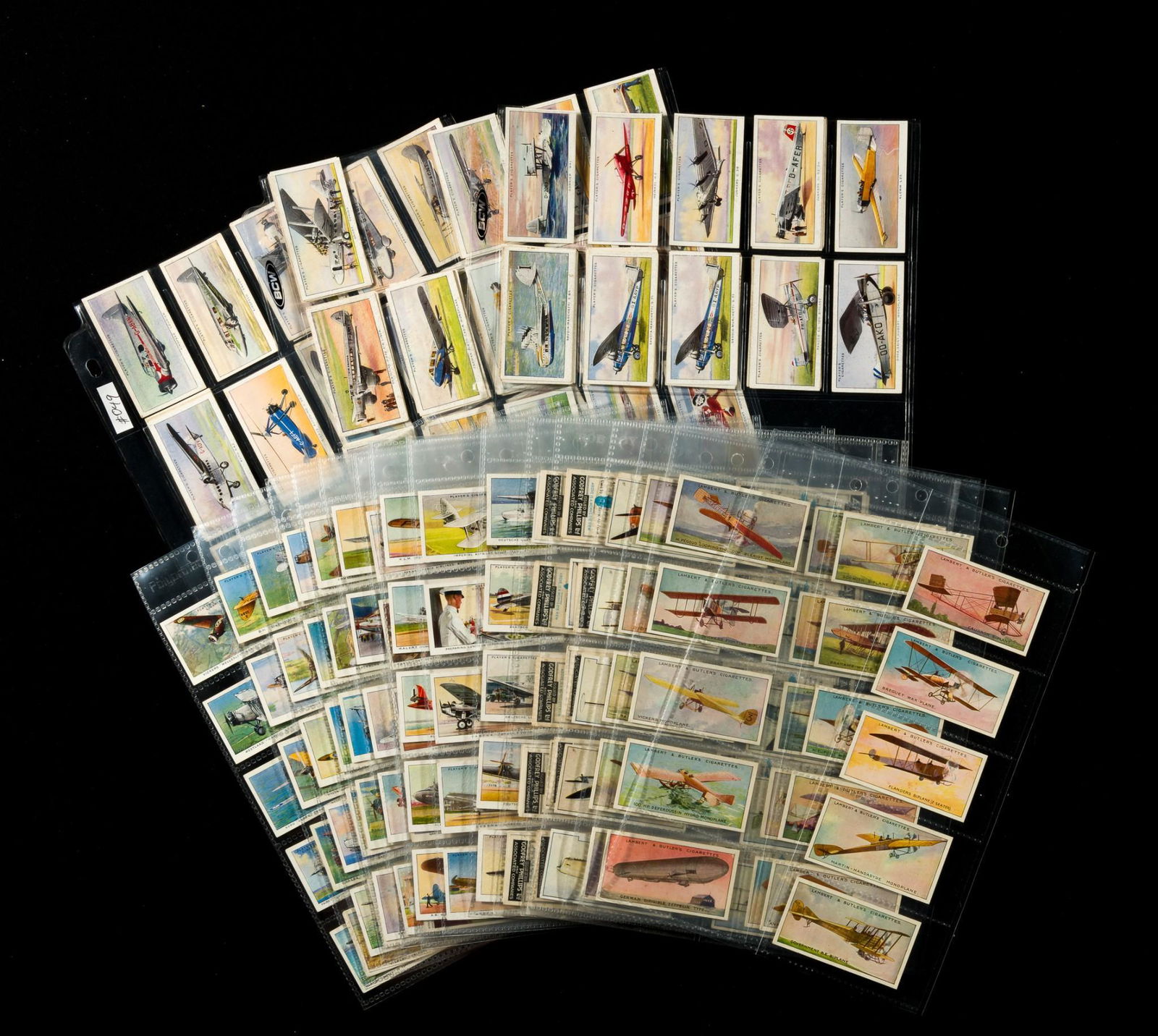 5 Full Sets Aeroplanes Cigarette Cards (1 of 15)