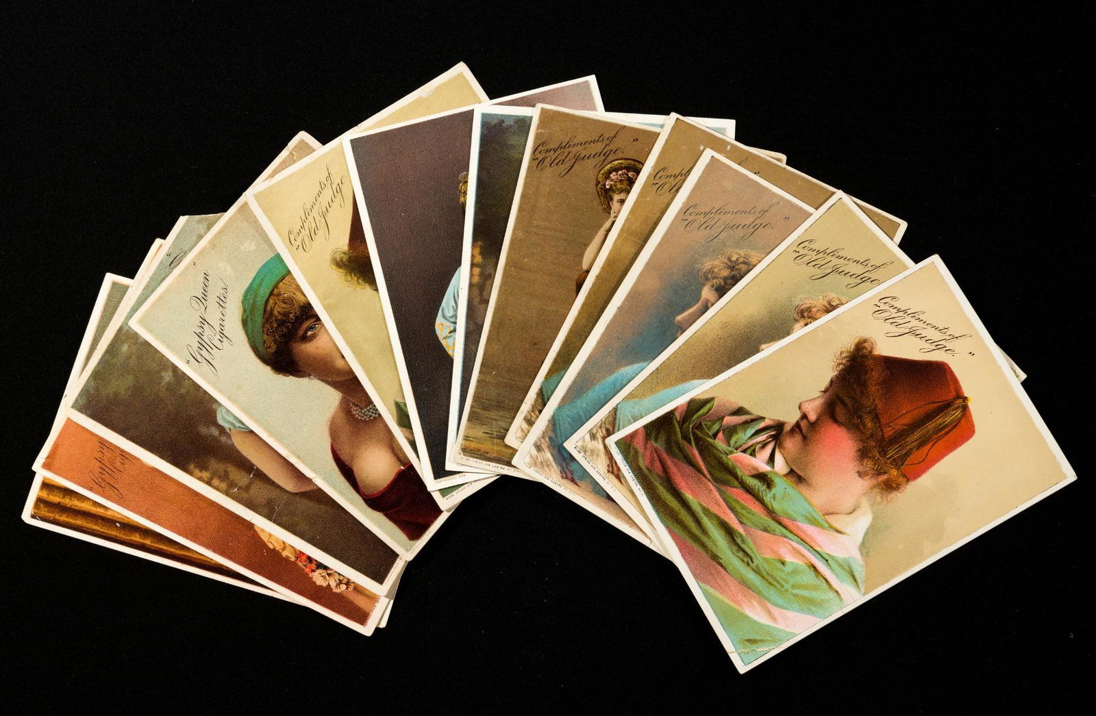12 Gypsy Queen and Old Judge Cigarette Trade Cards (1 of 5)