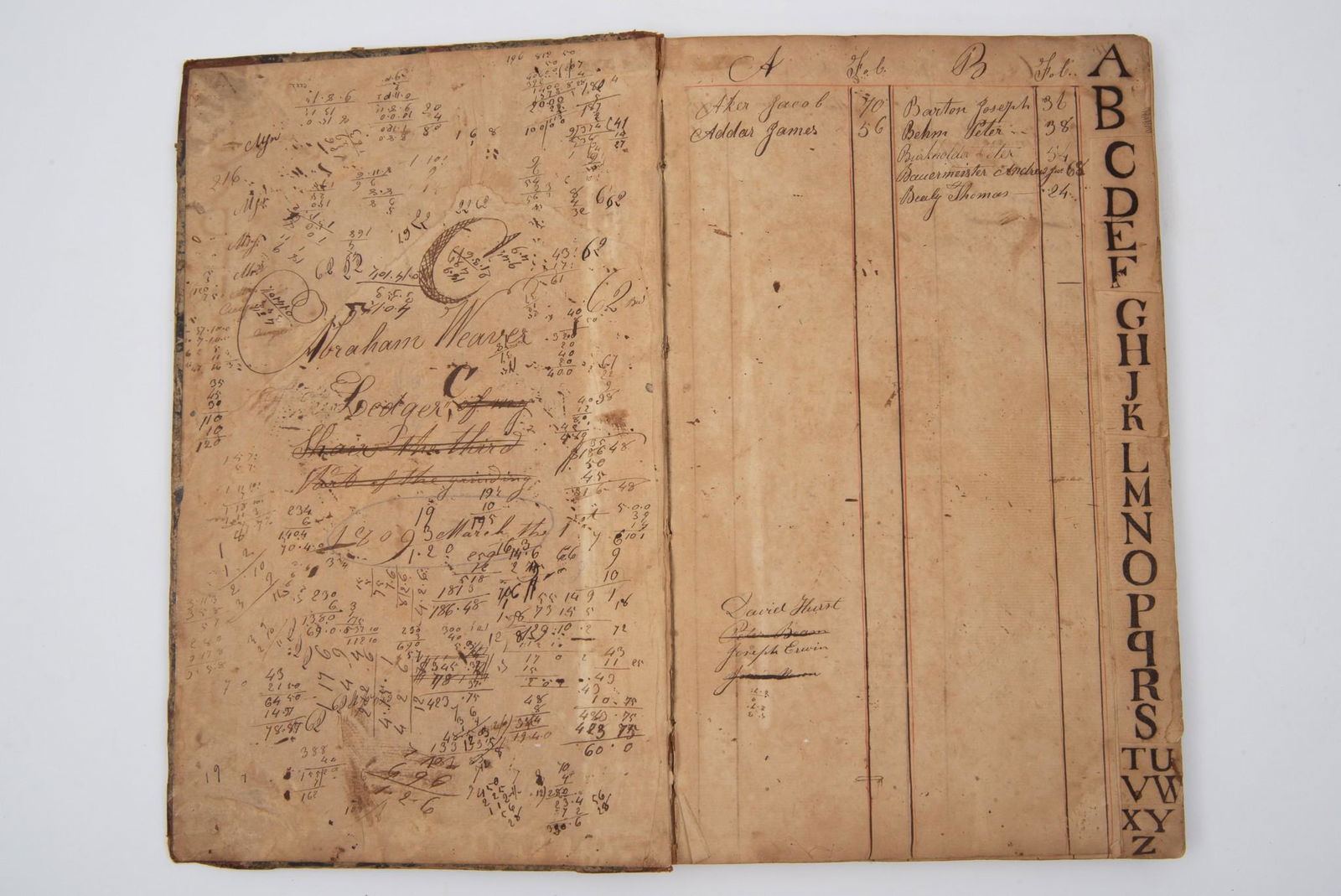 Ledger of Abraham Weaver, 1809-13 (1 of 6)