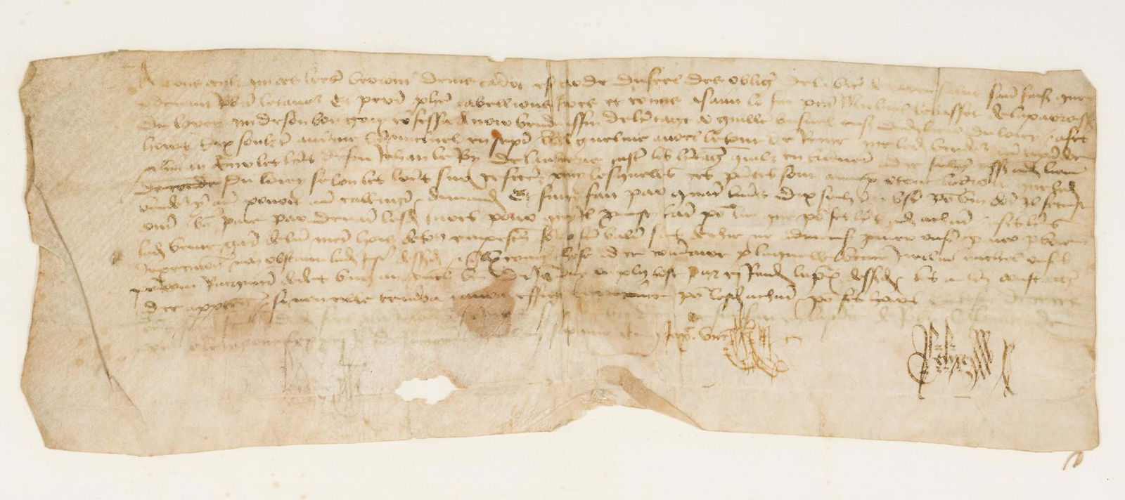 Elizabethan Manuscript Land Charter or Grant (1 of 3)