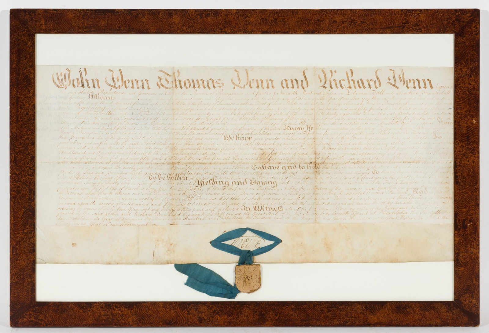 Land Deed Dated 1737 Issued to Robert Hills (1 of 3)