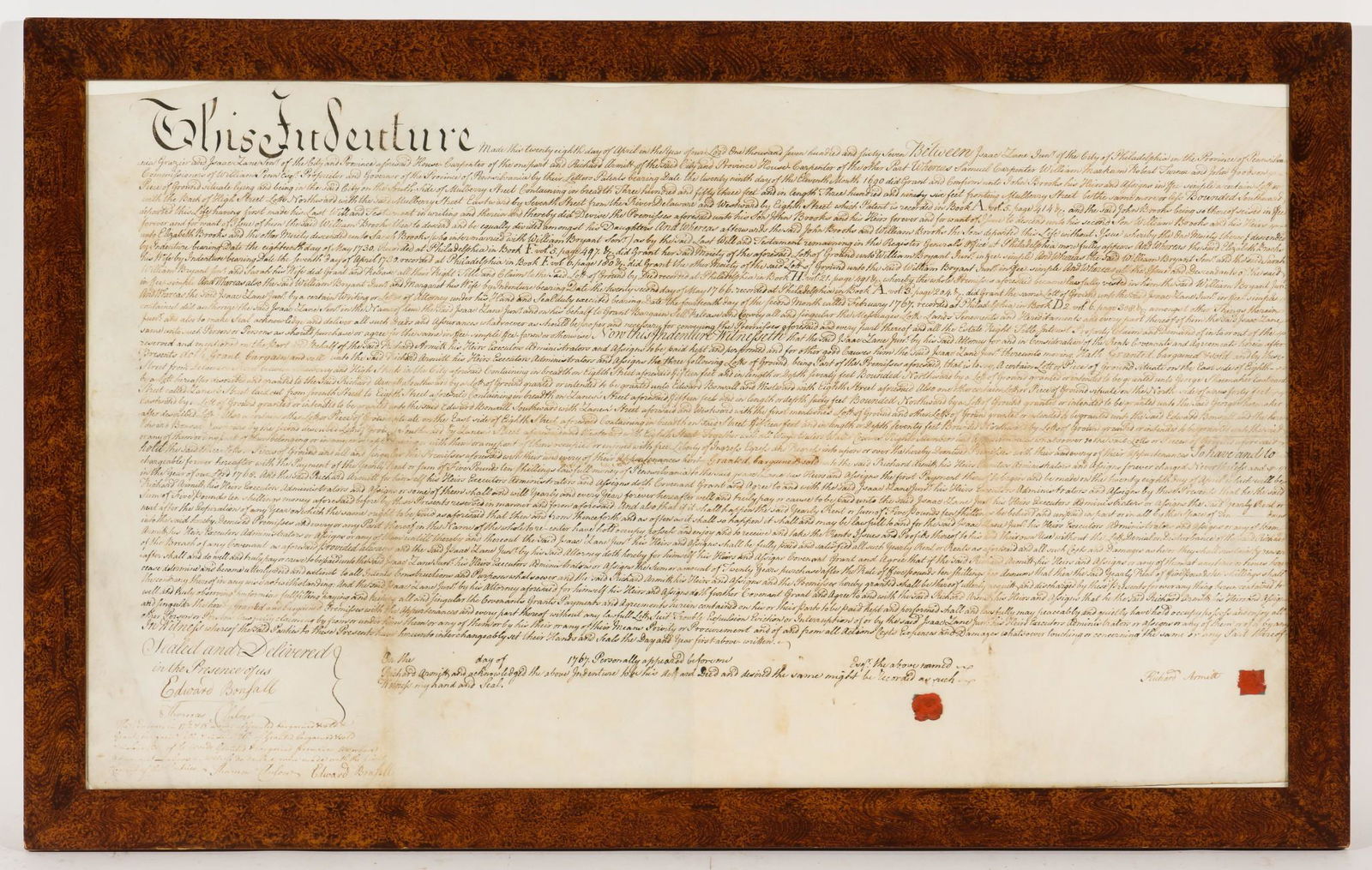 18th C Philadelphia Land Indenture (1 of 5)