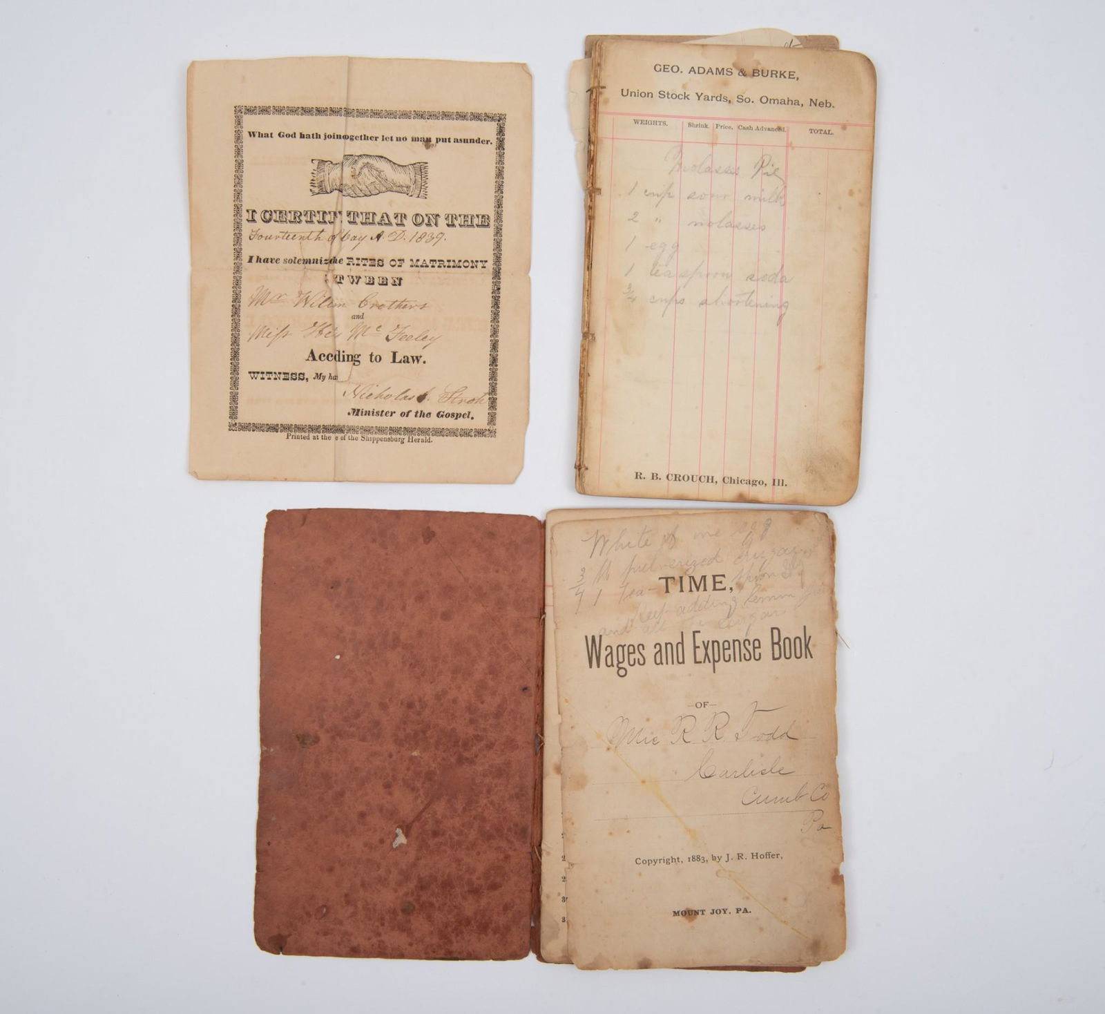 Carlisle and Cumberland County Pennsylvania Ephemera (1 of 4)