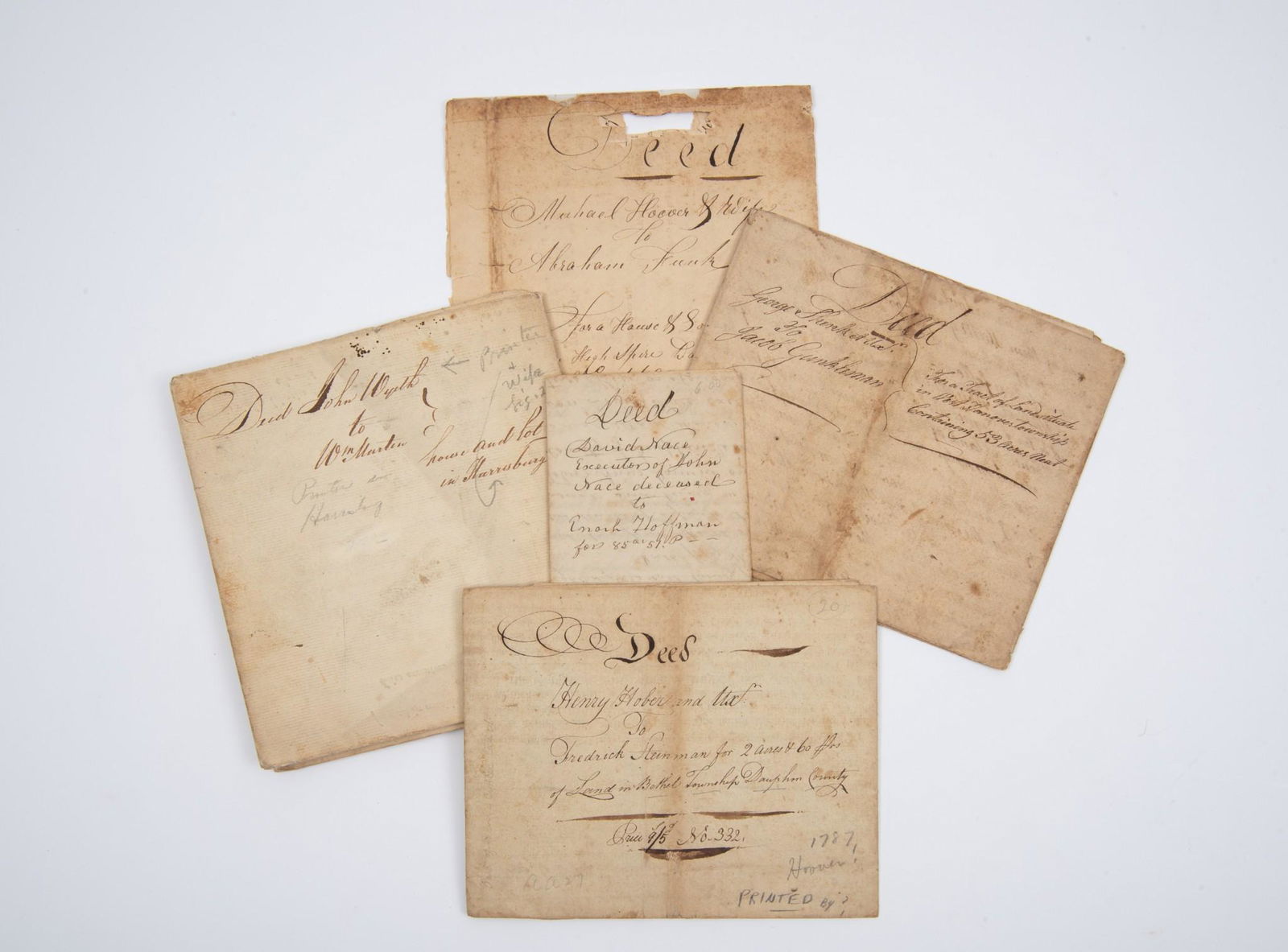 5 19th C Harrisburg & Dauphin County Deeds (1 of 17)