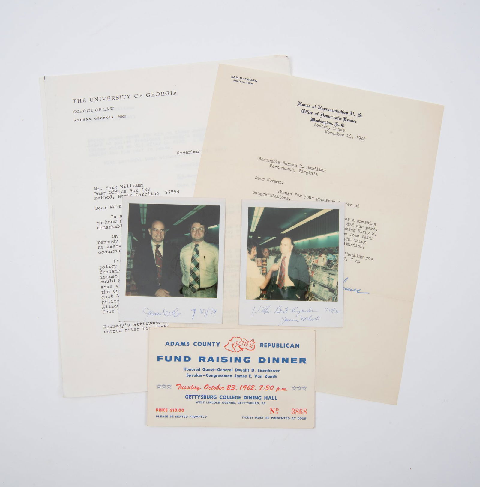 Collection of 20th Century Political Items Incl Sam Rayburn (1 of 3)